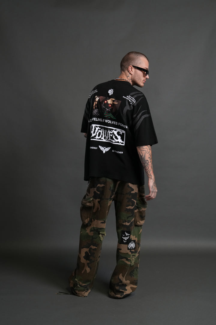 Tusk "Premium" Oversized Tee in Black