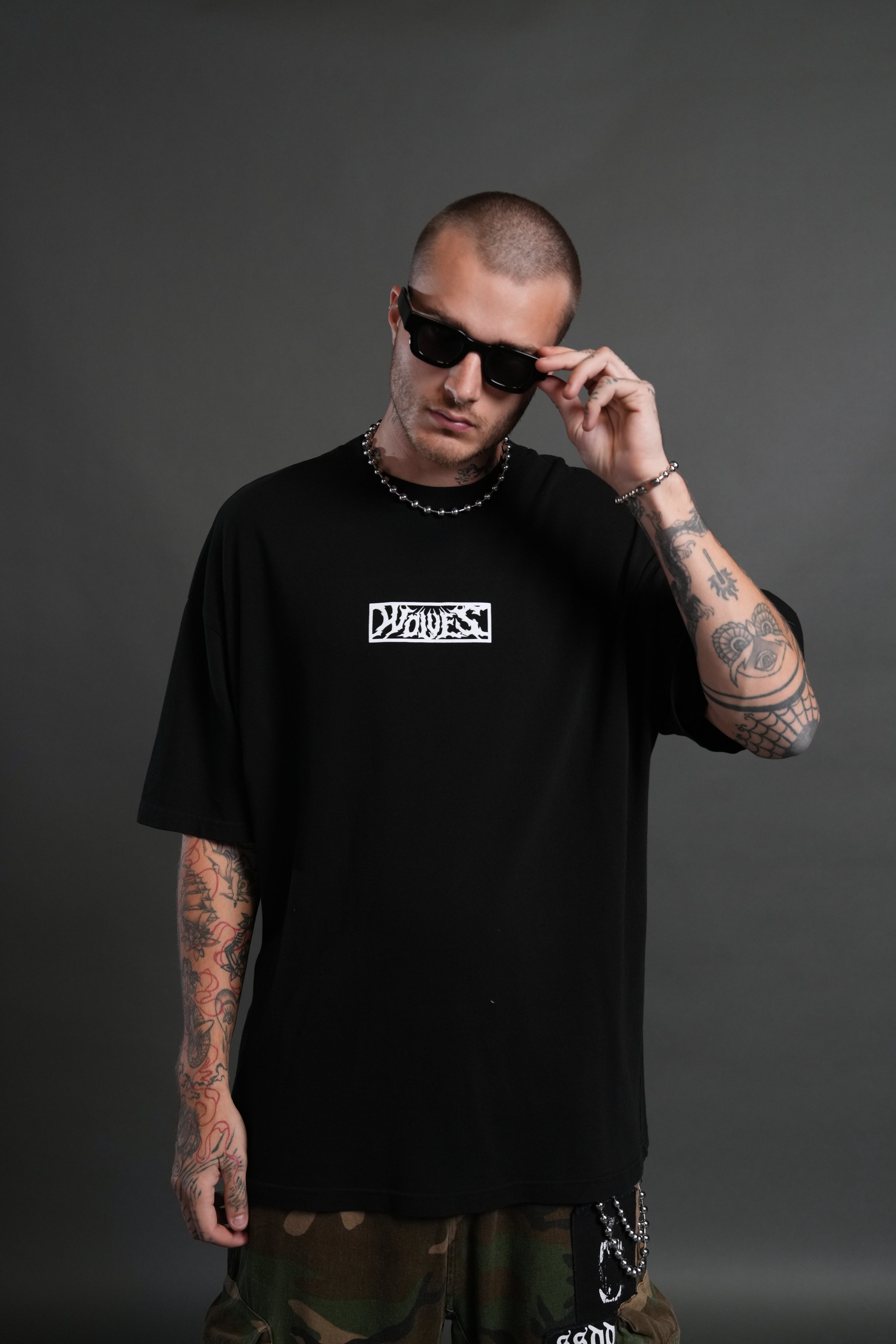 Tusk "Premium" Oversized Tee in Black