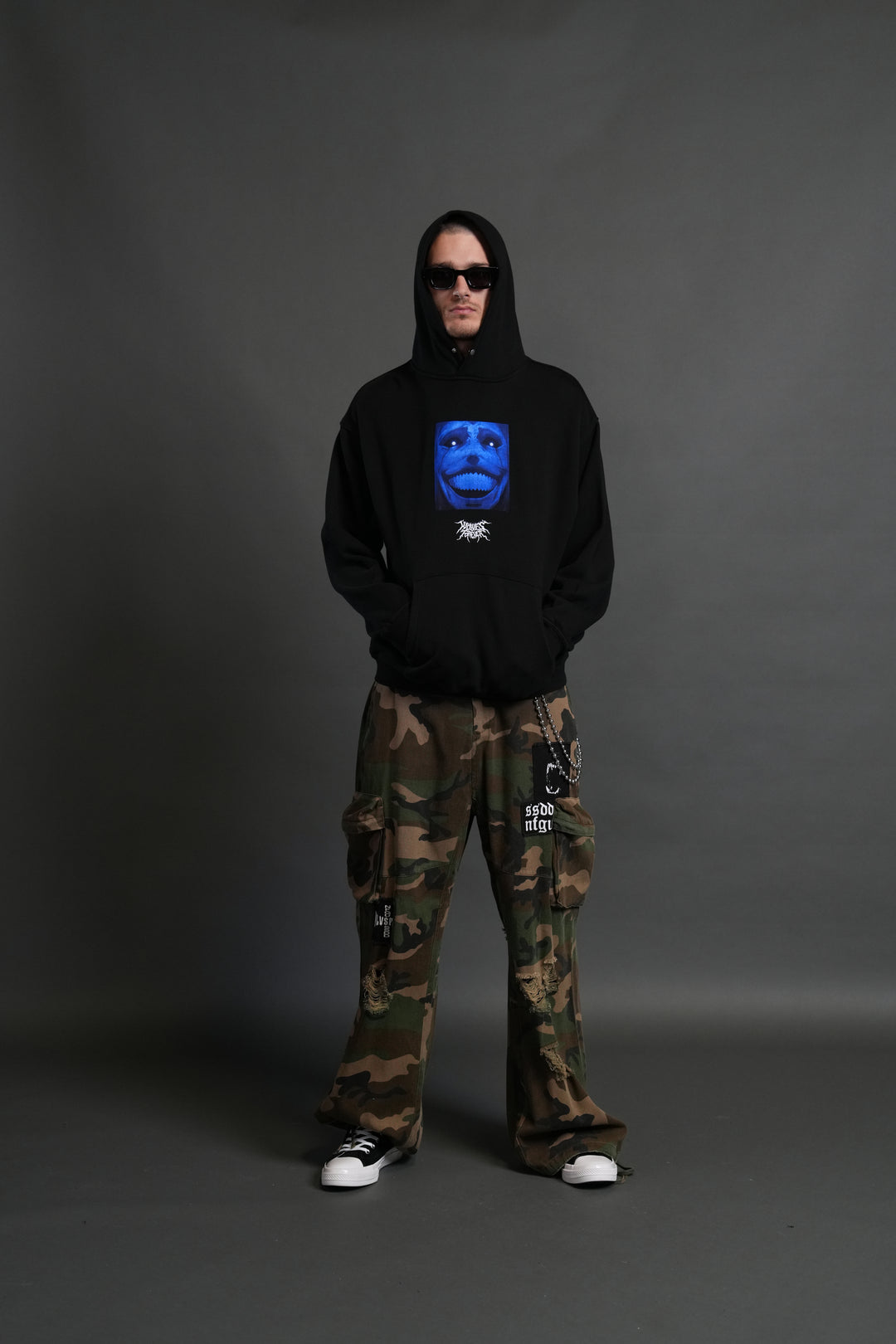 Statue of God "Pierce" Hoodie in Black