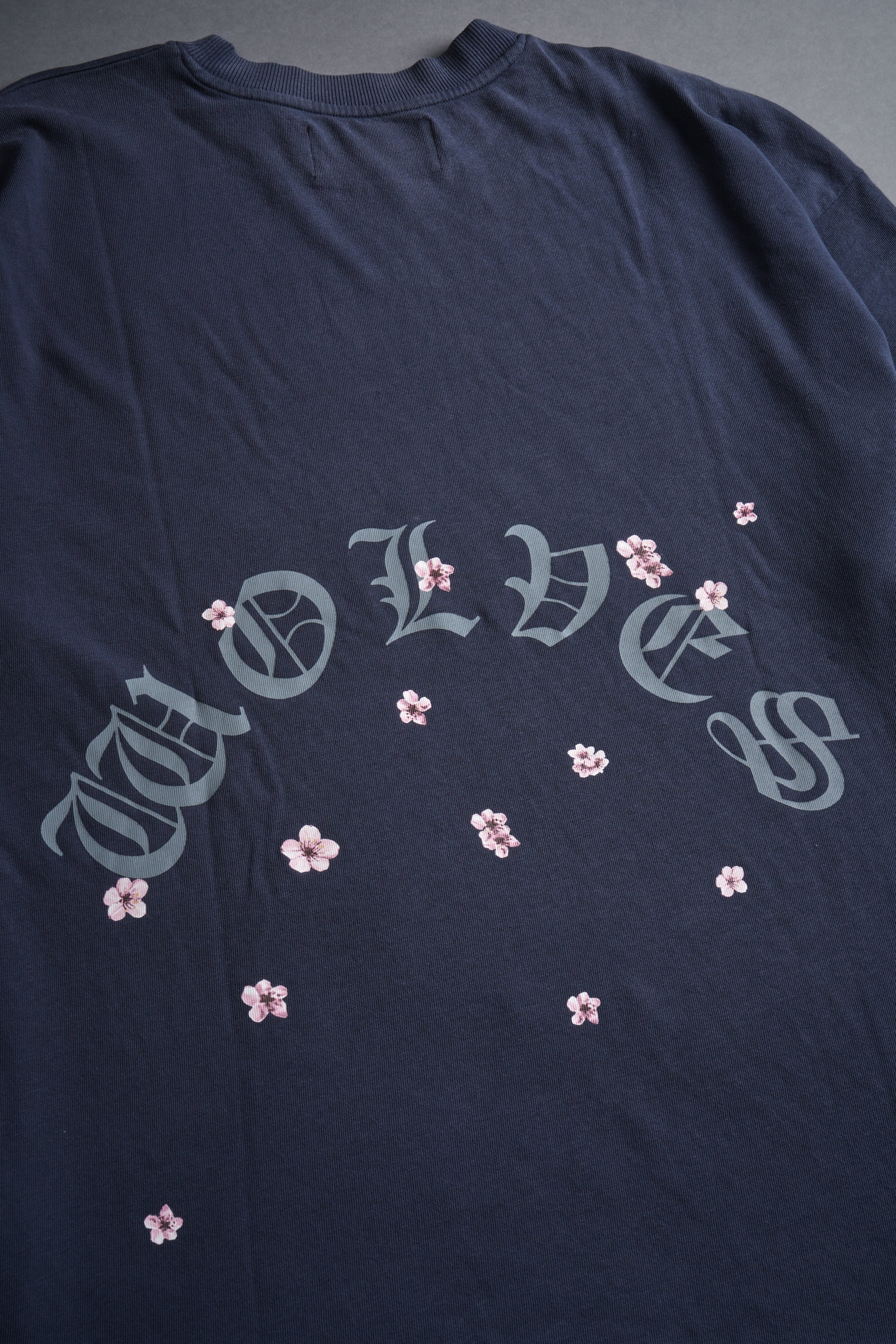 Blood Thirsty Kanji "Premium" Oversized Tee in Midnight Blue