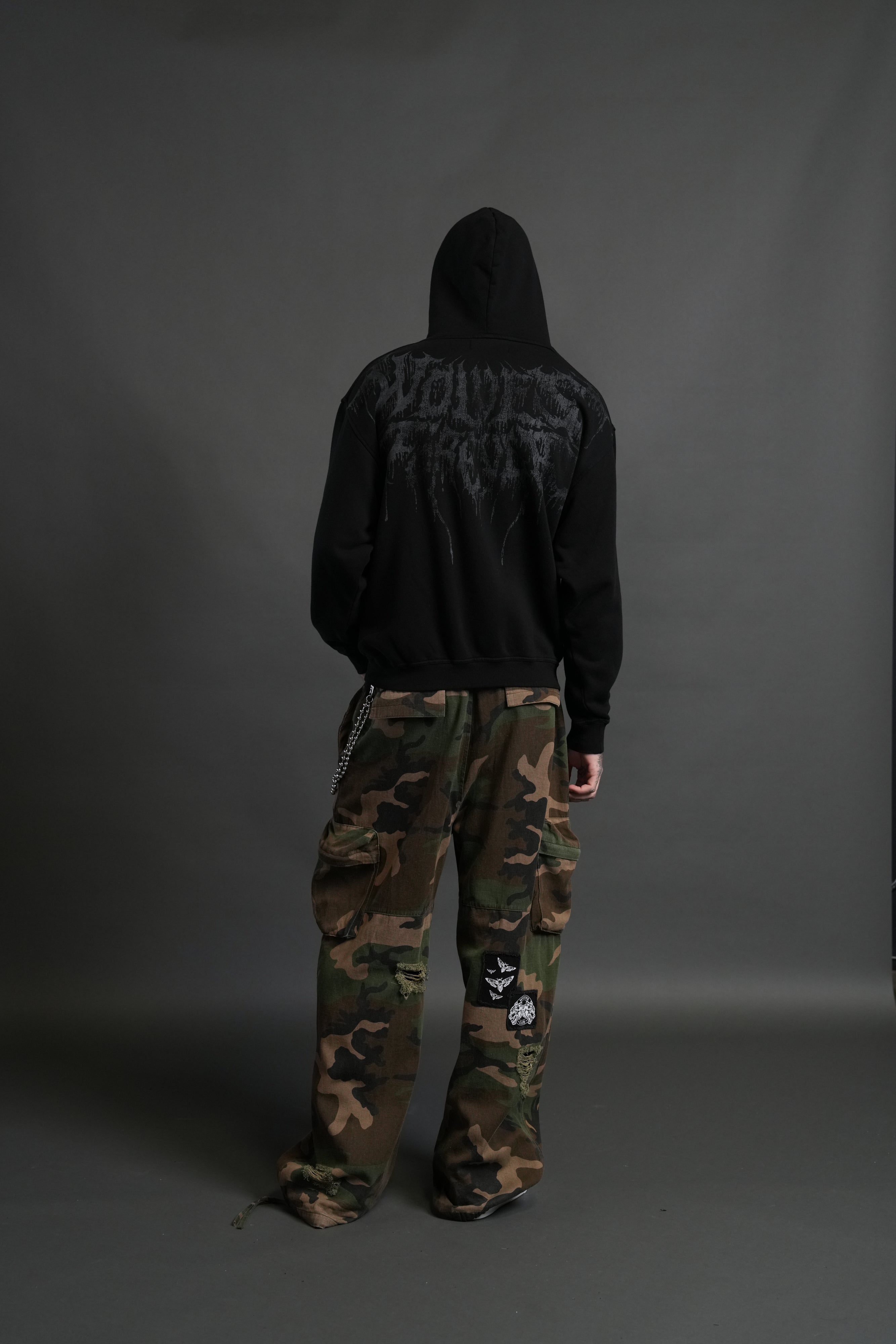 Statue of God "Pierce" Hoodie in Black