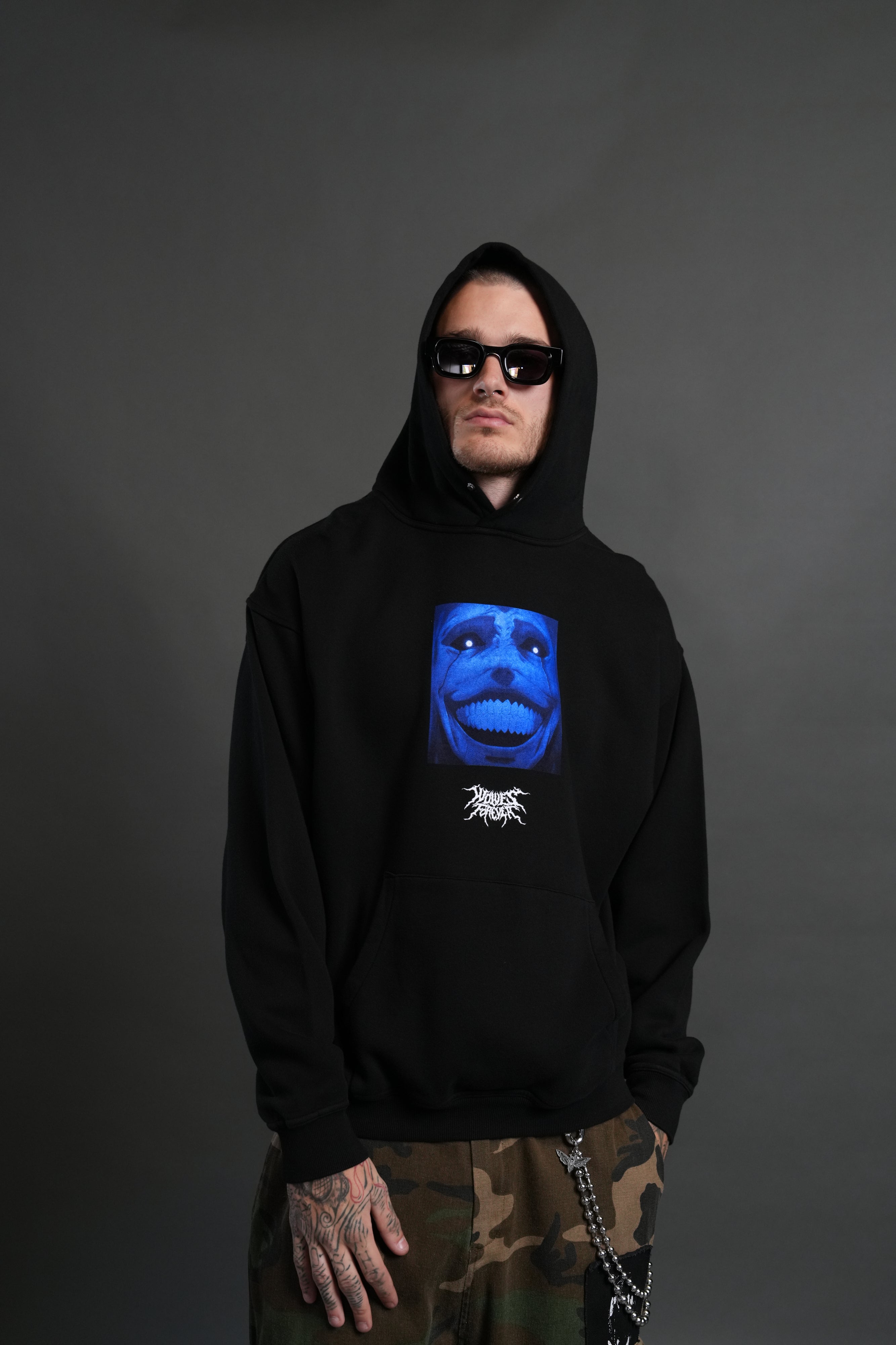 Statue of God "Pierce" Hoodie in Black