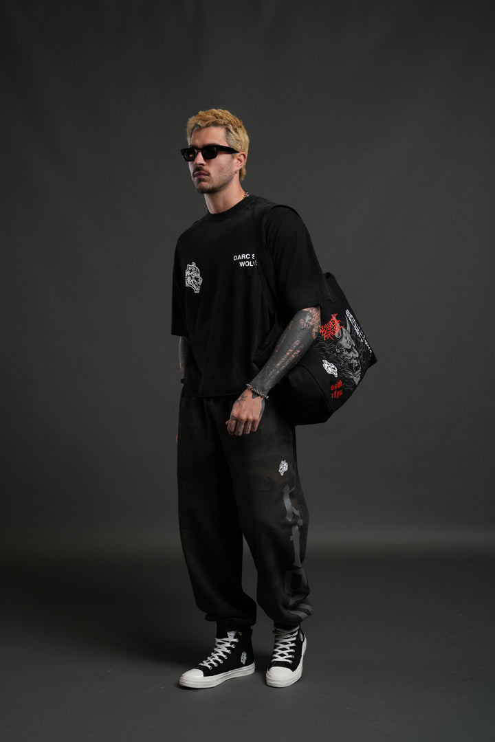 Hannya Inferno Canvas Tote in Black