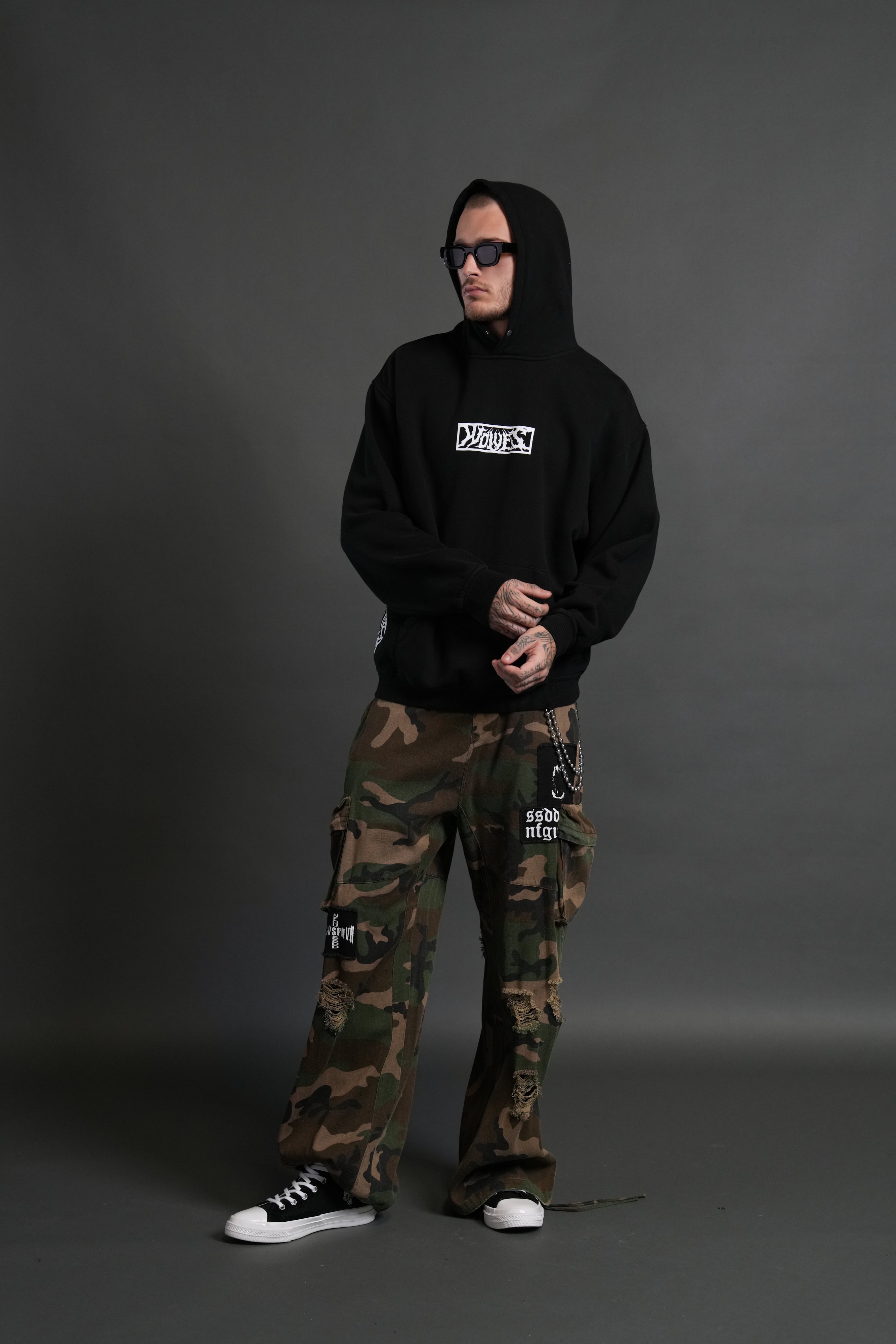 Darc Hunter "Pierce" Hoodie in Black