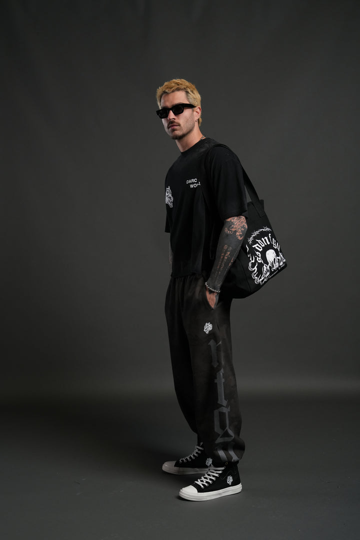 Hannya Inferno Canvas Tote in Black