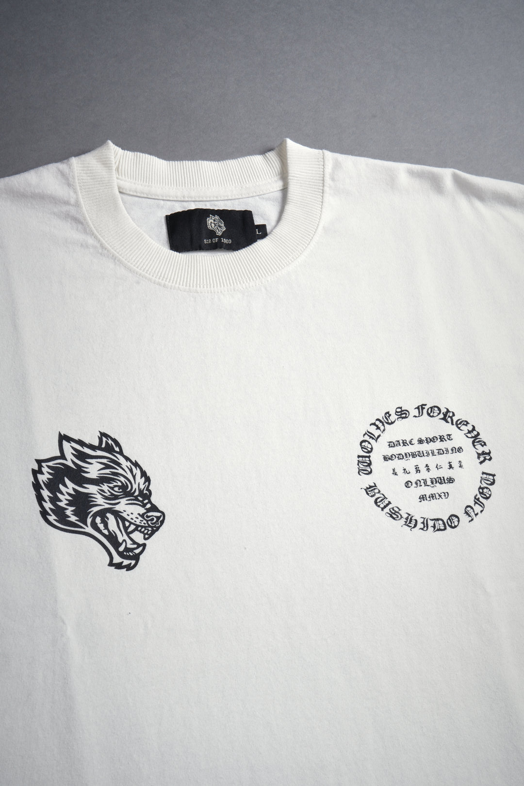 Warrior's Fire Grunge Cut-Off Tee in Cream