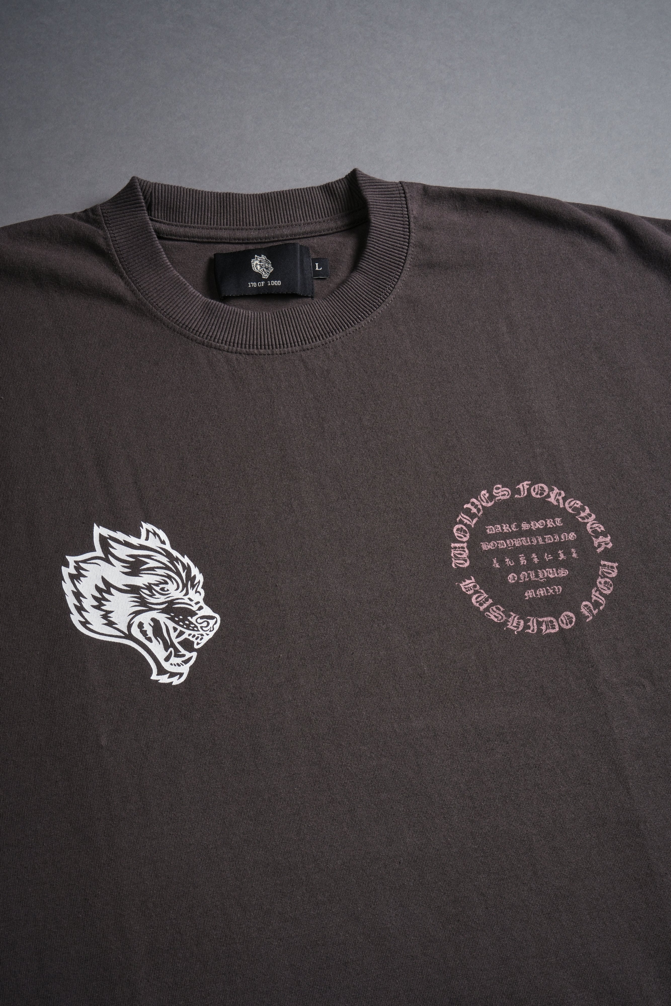 Warrior's Fire Grunge Cut-Off Tee in Darc Brown