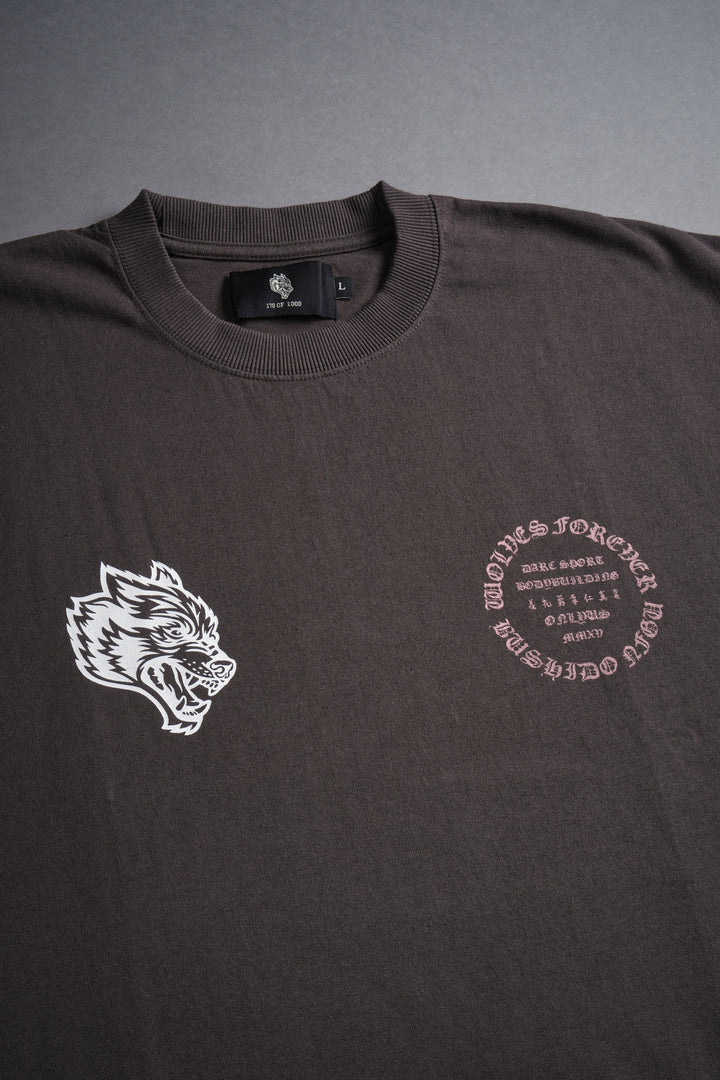 Warrior's Fire Grunge Cut-Off Tee in Darc Brown