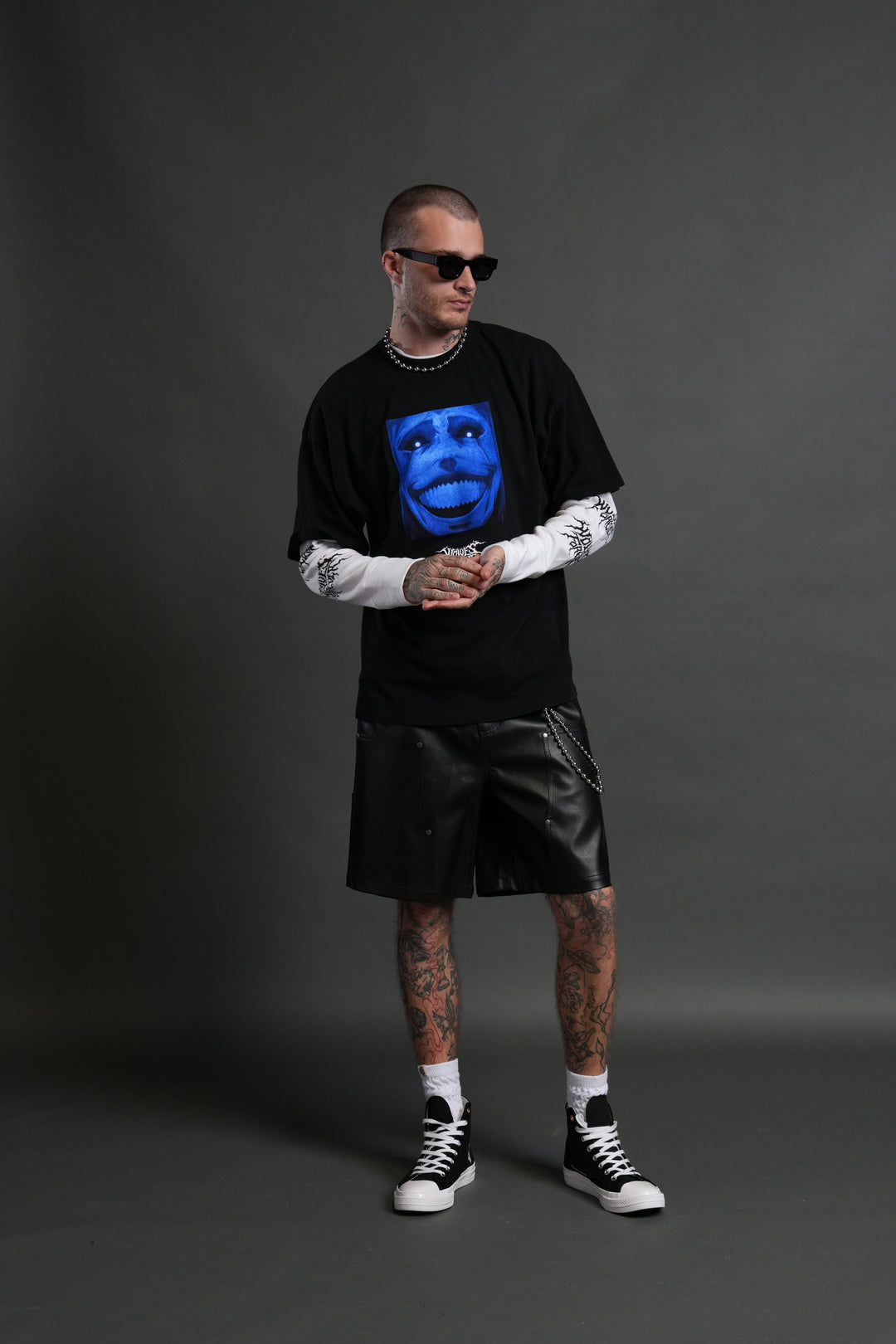 Statue of God "Premium" Oversized Tee in Black