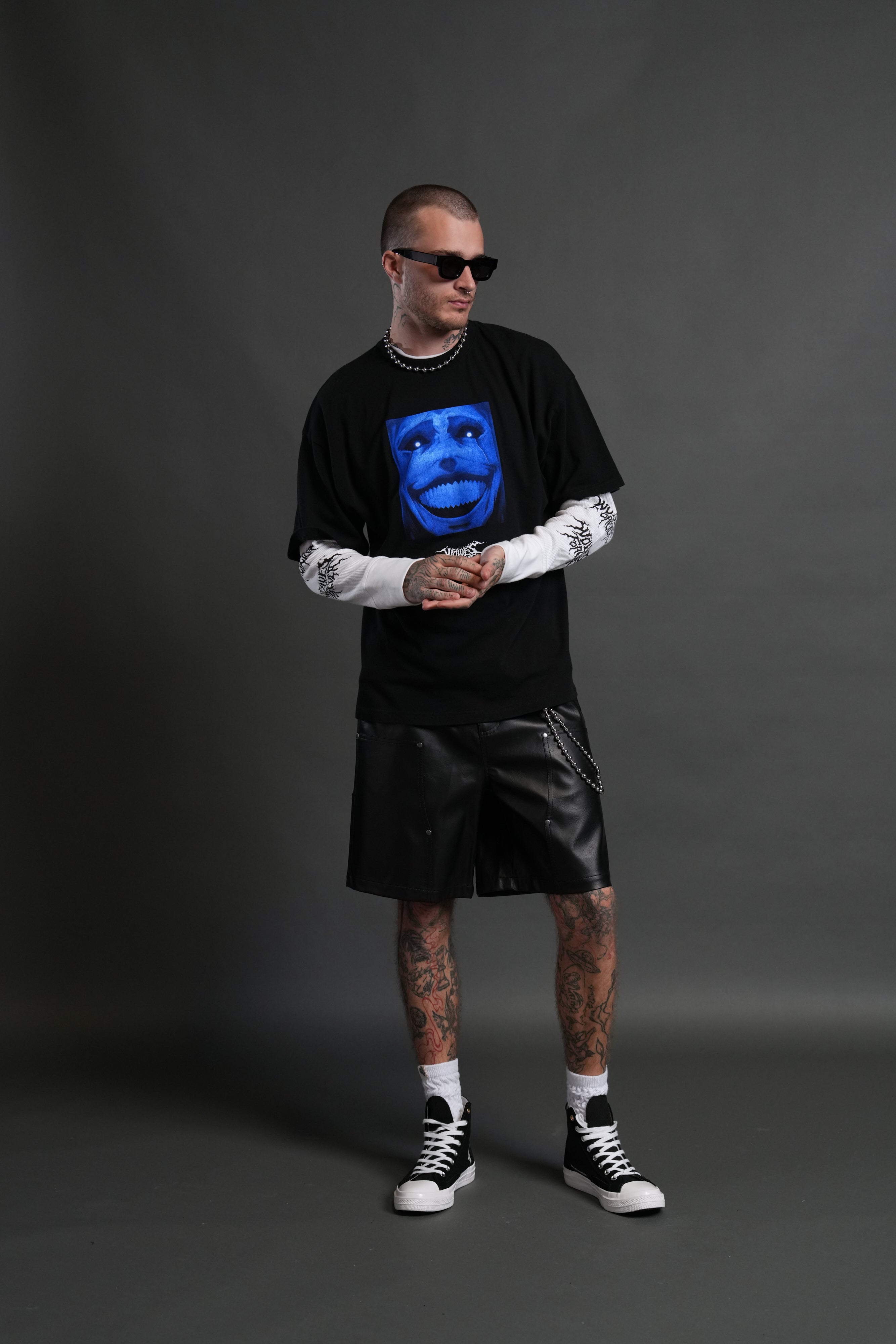 Statue of God "Premium" Oversized Tee in Black
