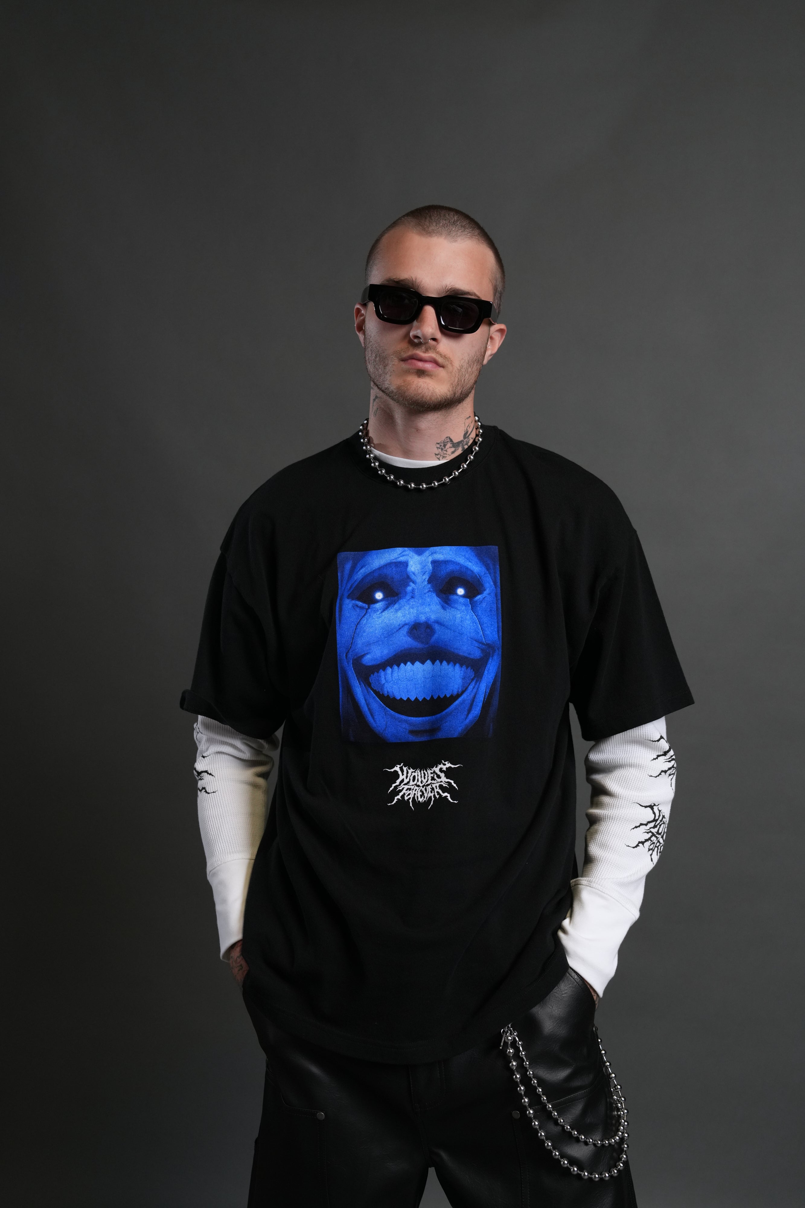 Statue of God "Premium" Oversized Tee in Black