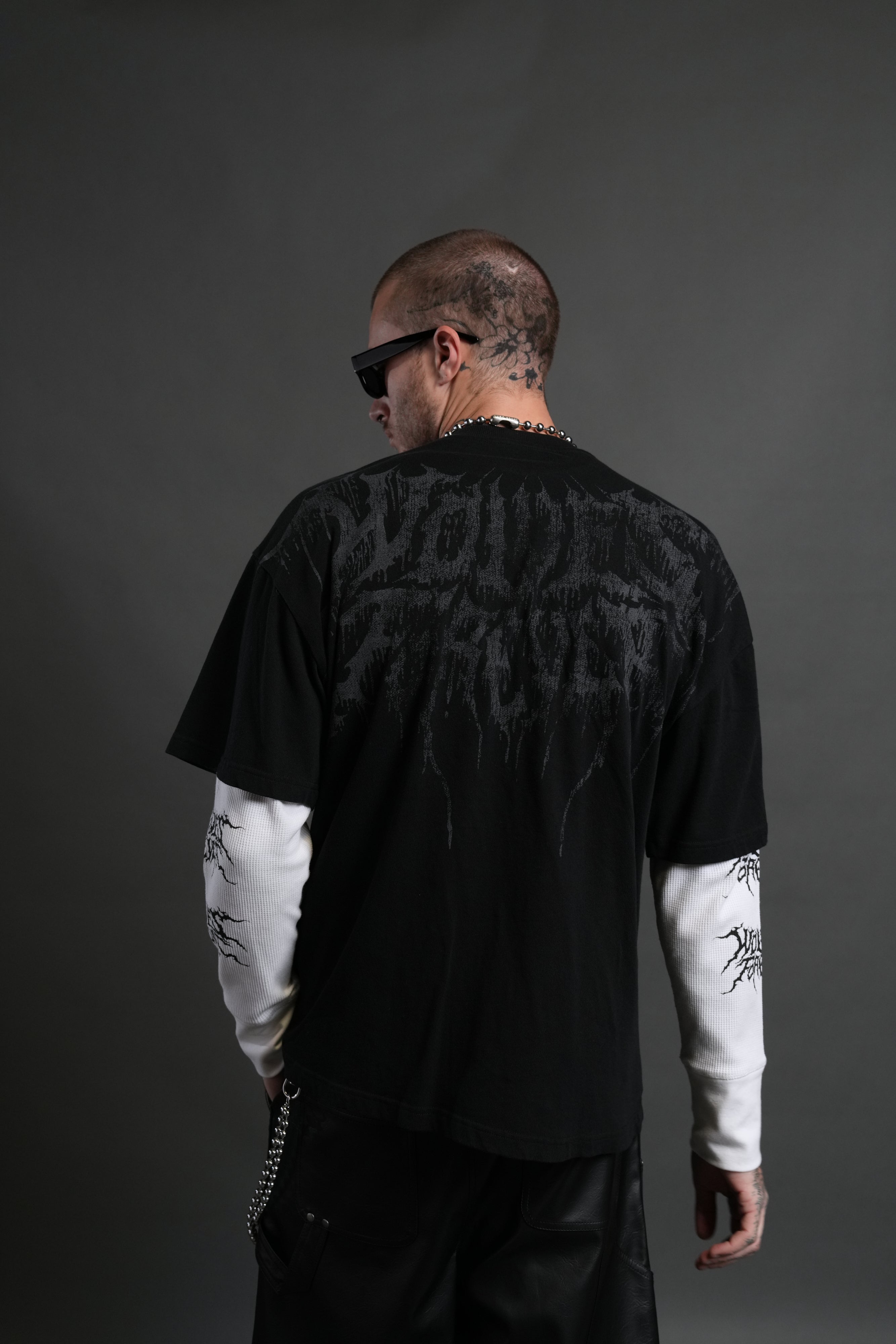 Statue of God "Premium" Oversized Tee in Black