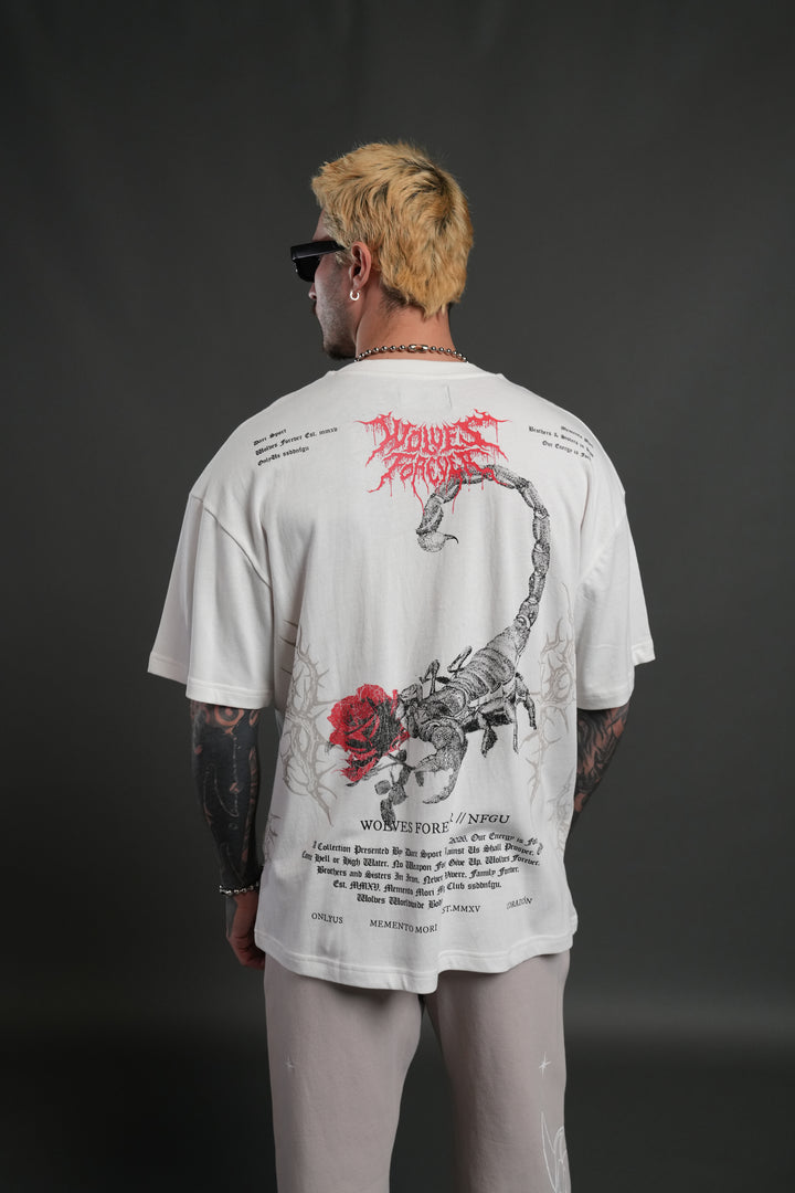 Scorpion Thorns "Premium" Oversized Tee in Cream