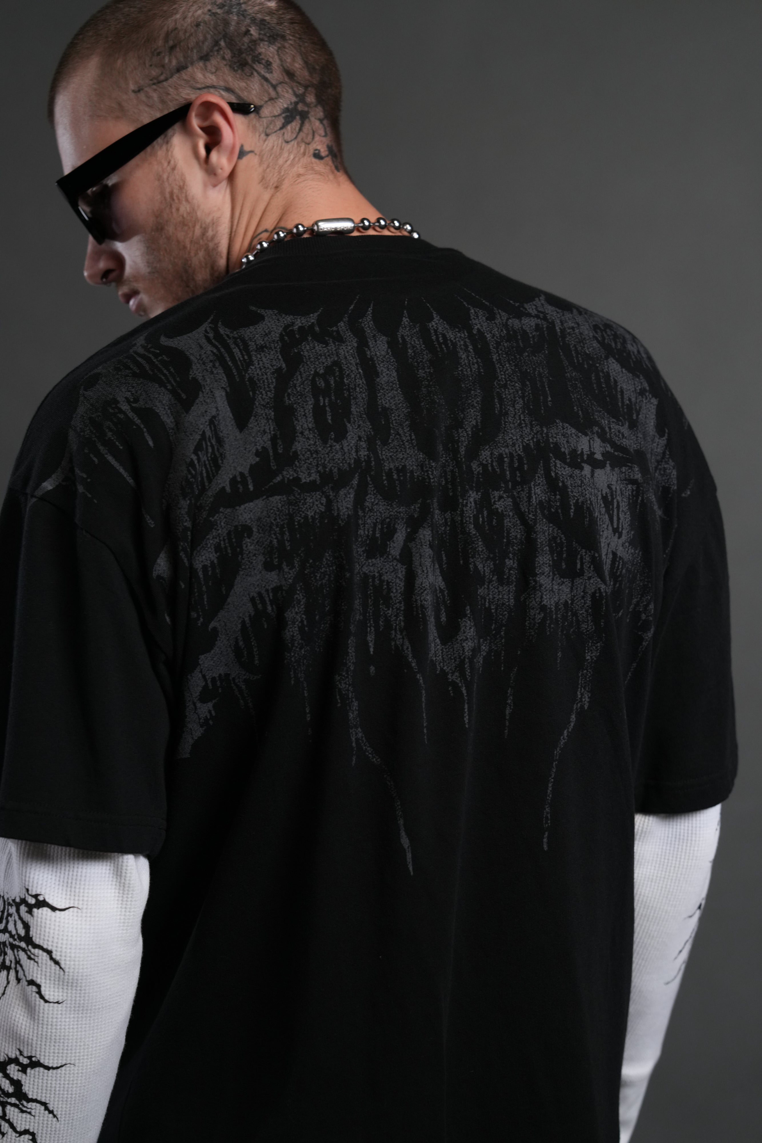 Statue of God "Premium" Oversized Tee in Black