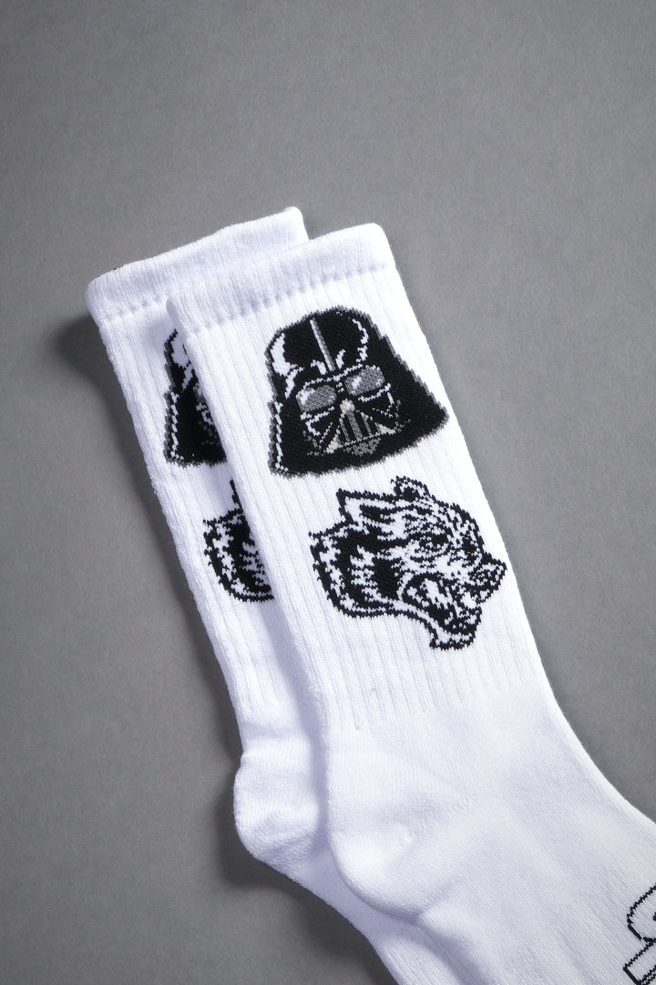 Big Wolf Vader Classic Socks in White