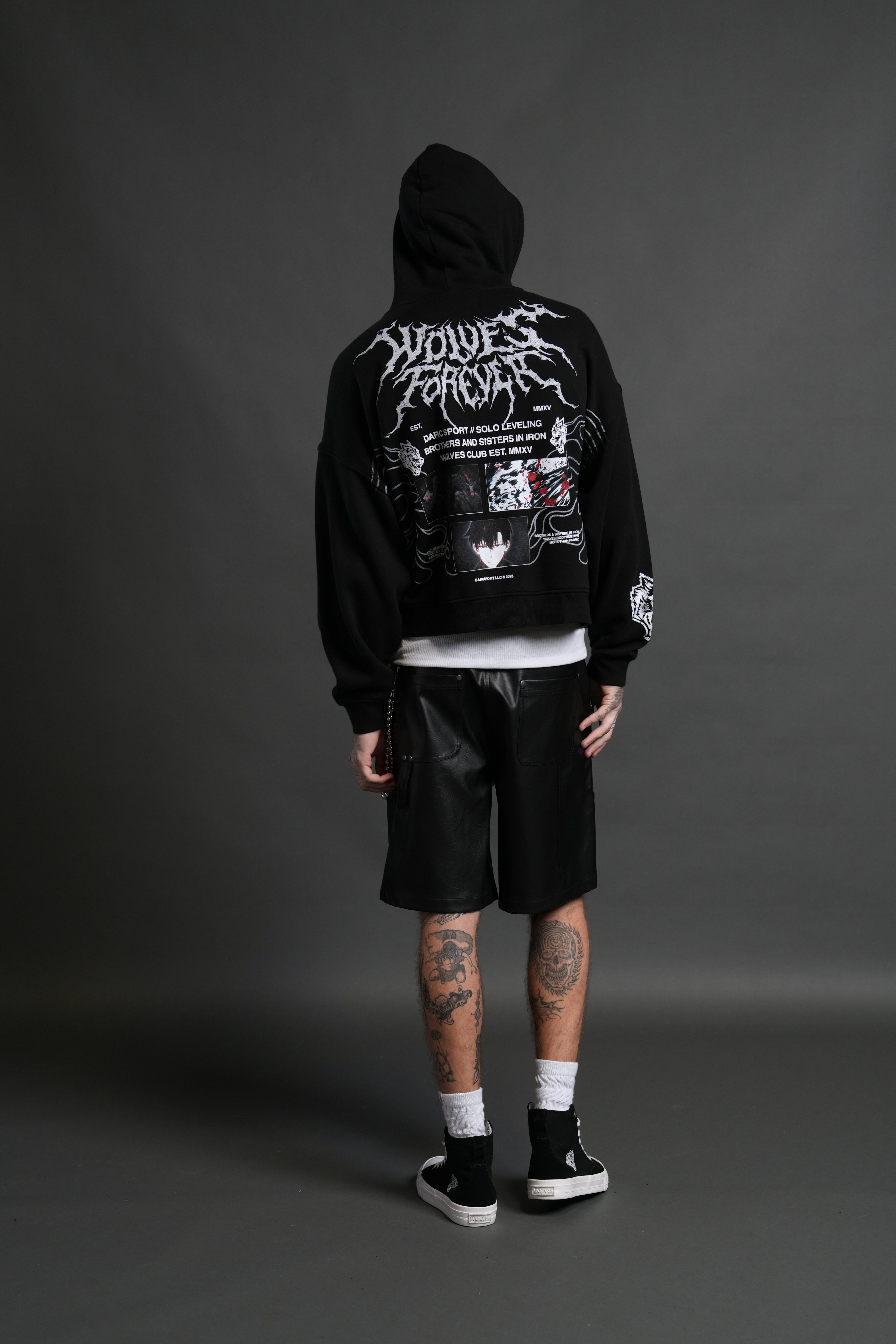 S-Rank Vex Double Zip Hoodie in Black