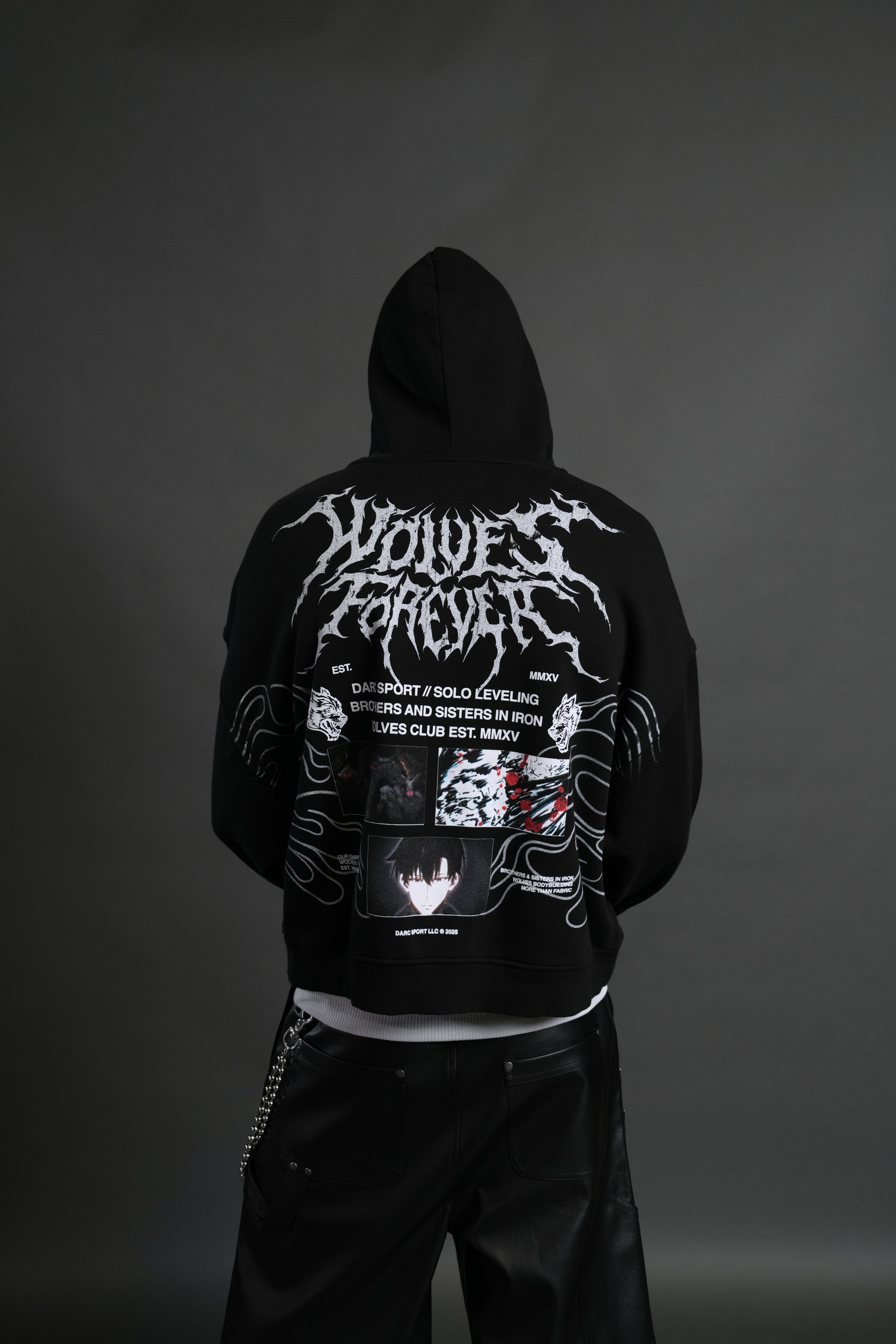 S-Rank Vex Double Zip Hoodie in Black