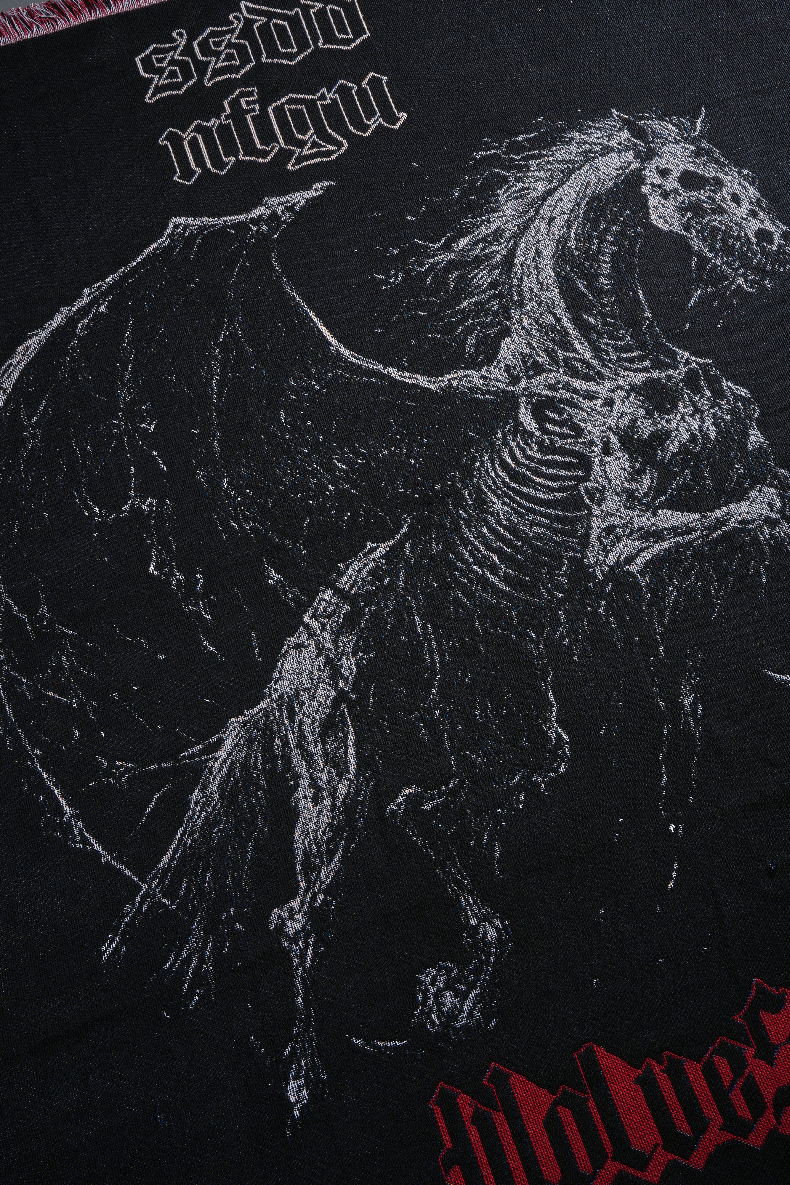 Darc Pegasus Tapestry Blanket in Black