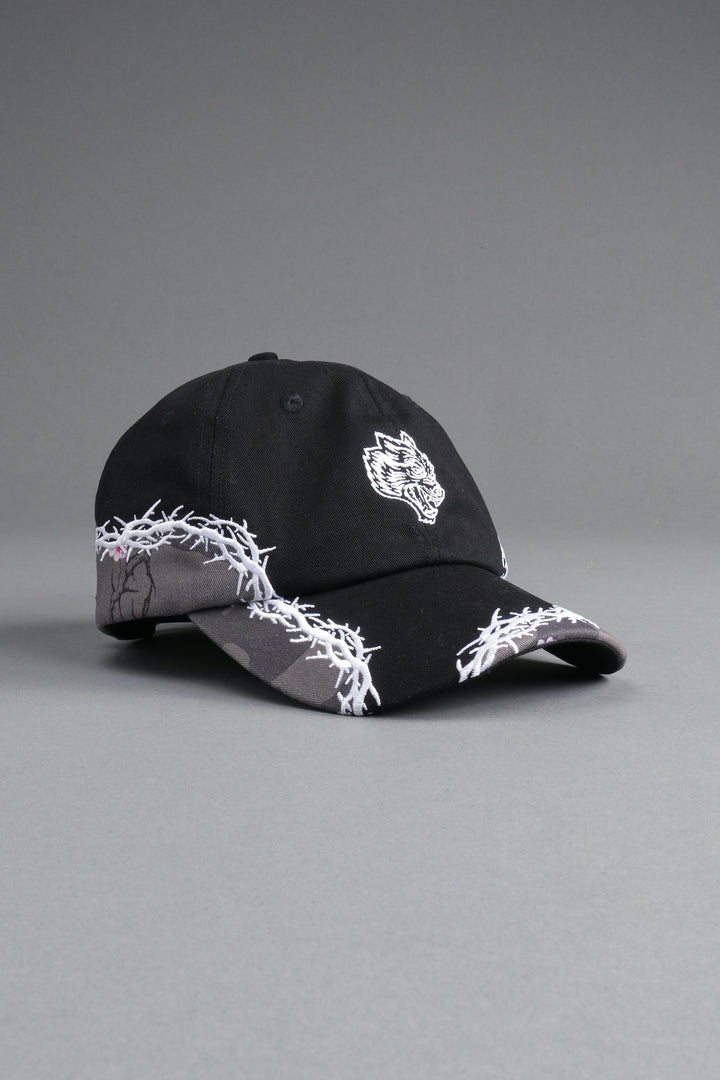 Scorched Thorns Dad Hat (V2) in Black/Blossom Woodland Camo