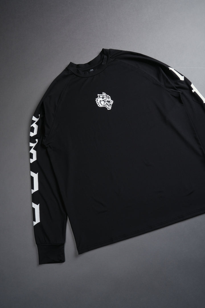 SSDDNFGU "Dry Wolf" L/S Raglan Tee in Black