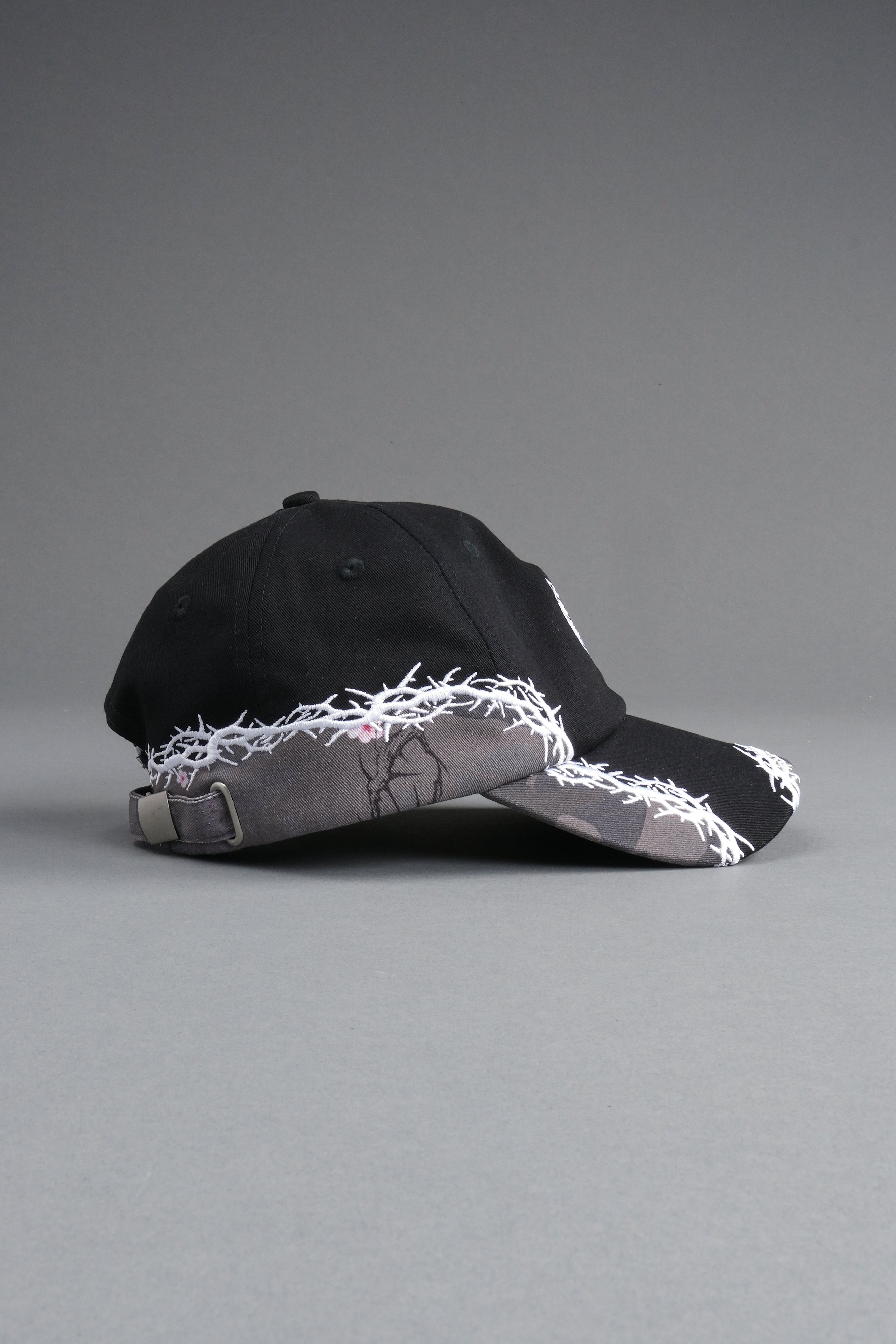 Scorched Thorns Dad Hat (V2) in Black/Blossom Woodland Camo