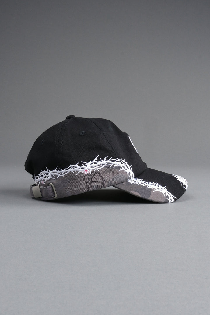 Scorched Thorns Dad Hat (V2) in Black/Blossom Woodland Camo