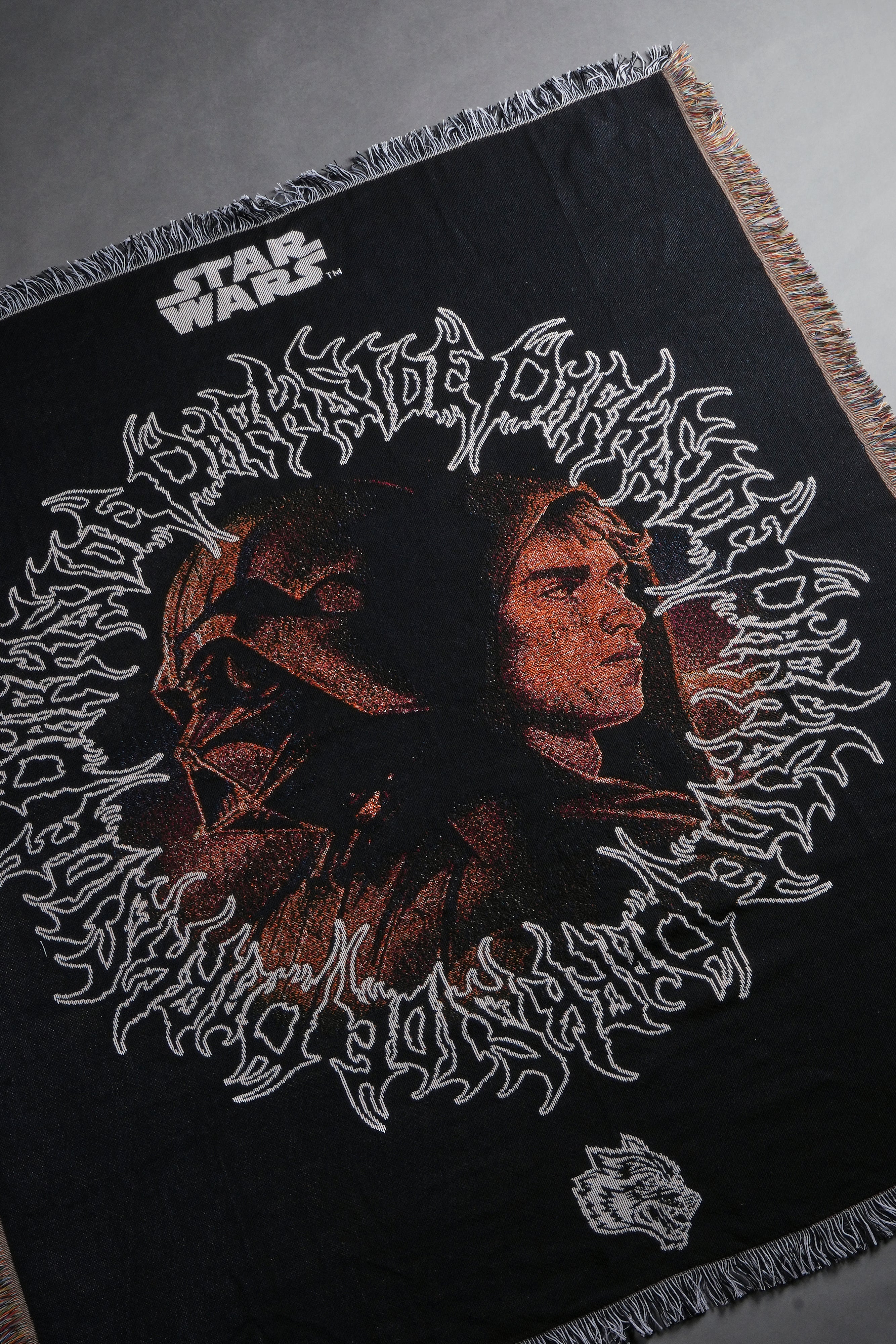 Rise To Darkness Tapestry Blanket in Black