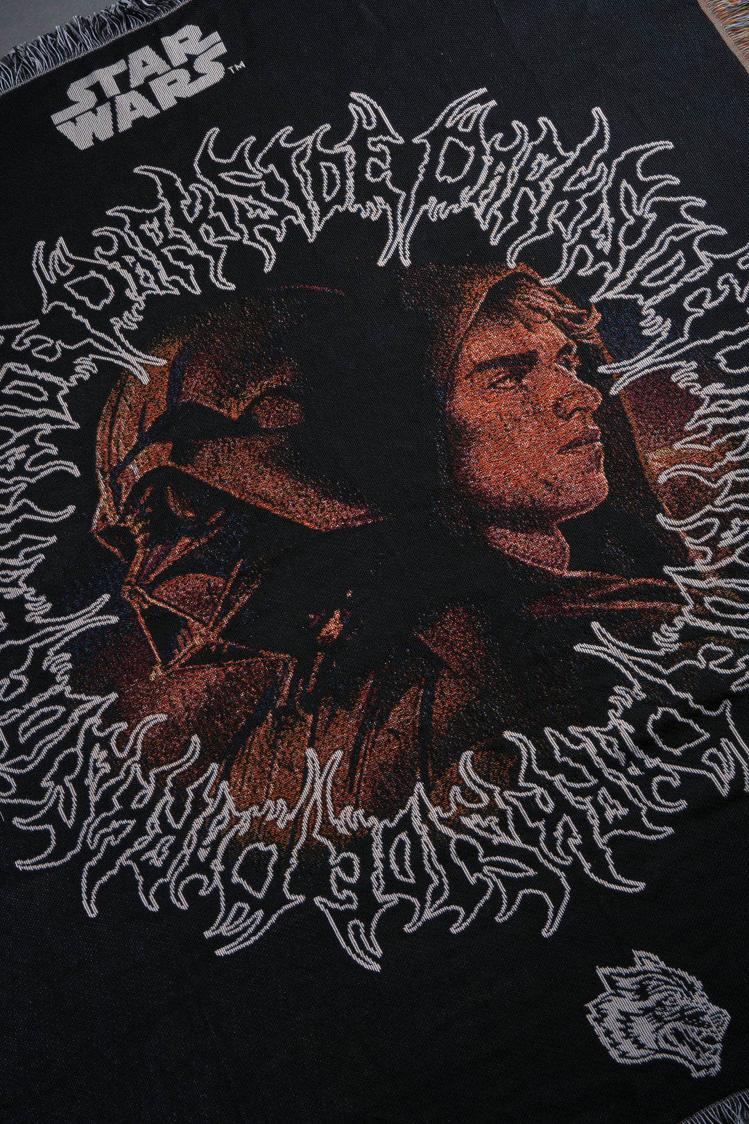 Rise To Darkness Tapestry Blanket in Black