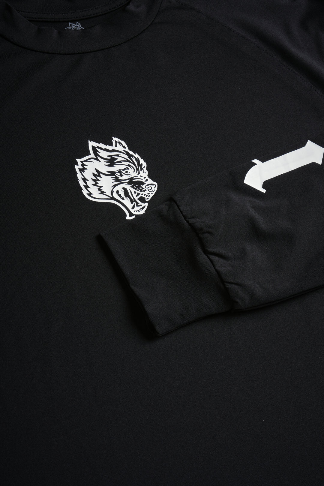 SSDDNFGU "Dry Wolf" L/S Raglan Tee in Black