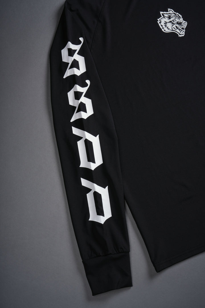 SSDDNFGU "Dry Wolf" L/S Raglan Tee in Black