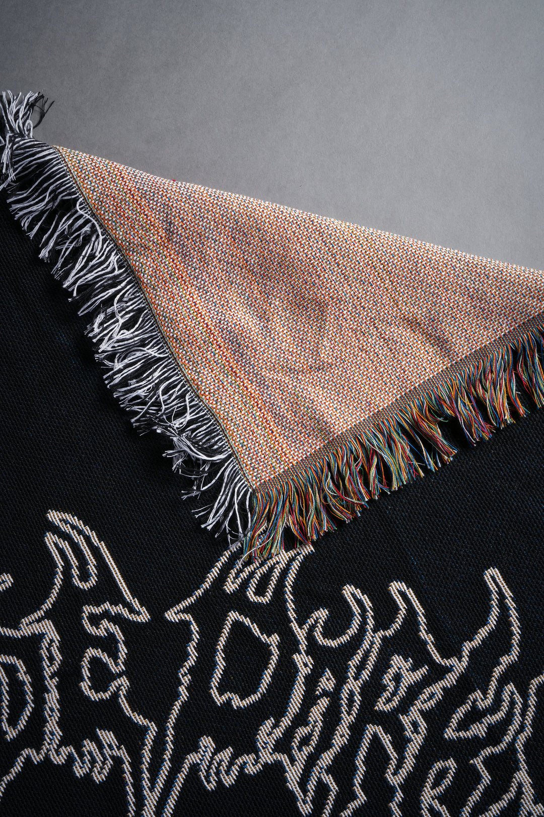 Rise To Darkness Tapestry Blanket in Black
