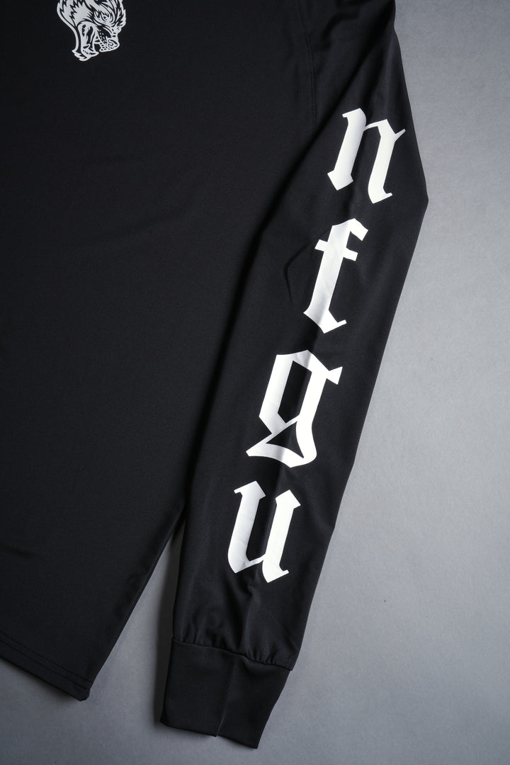 SSDDNFGU "Dry Wolf" L/S Raglan Tee in Black