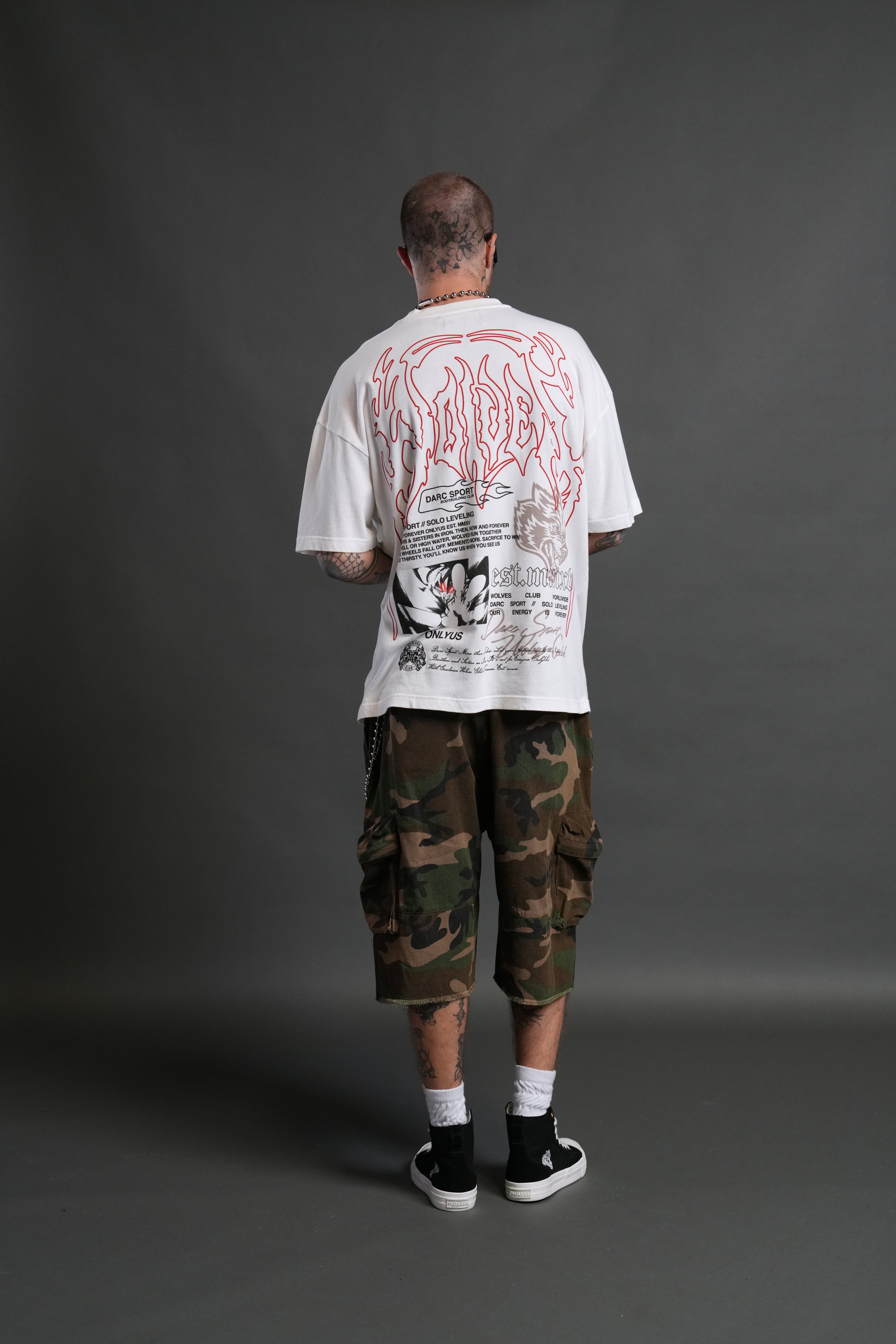 Ant King "Premium" Oversized Tee in Cream