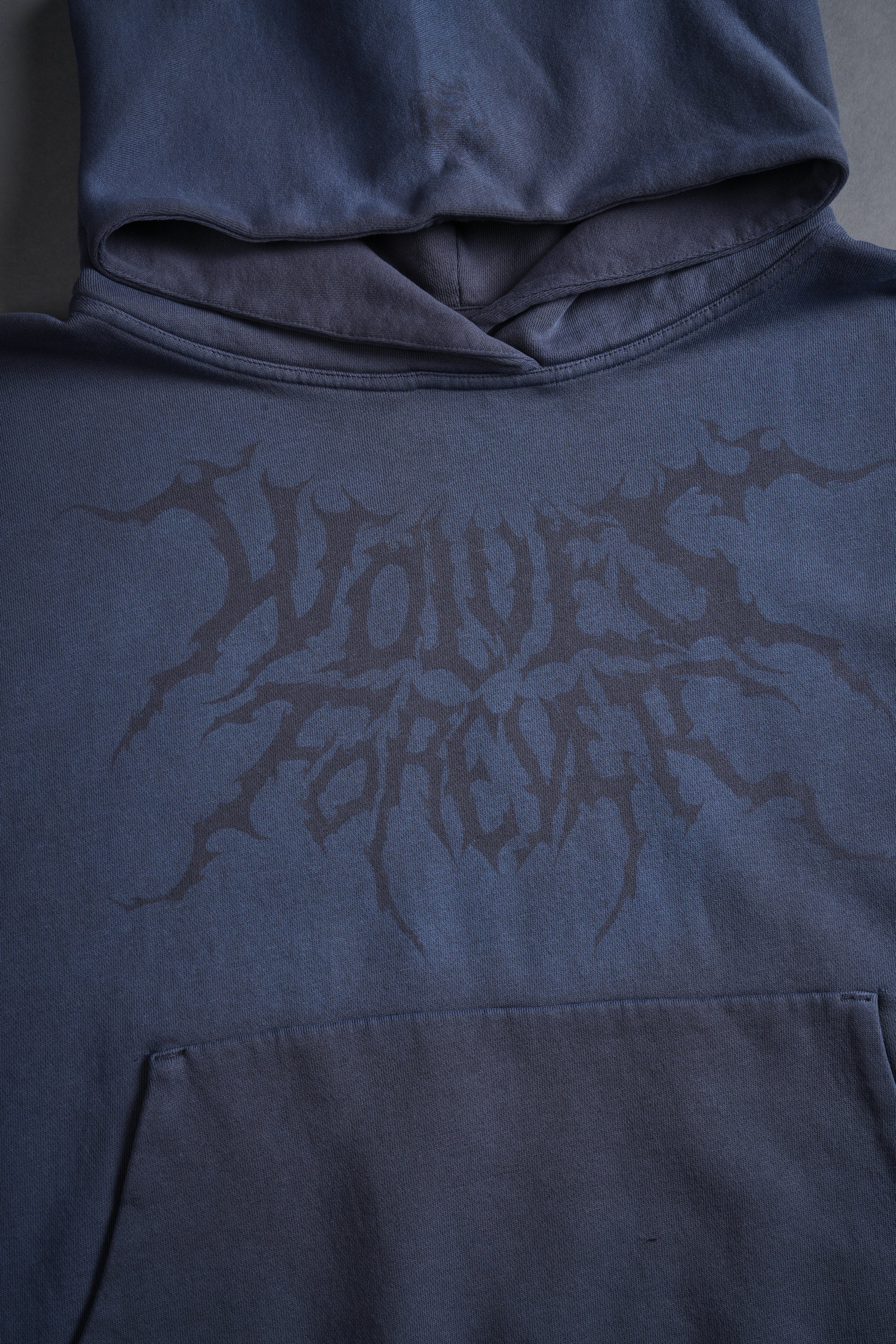Forged From Iron Grunge Gage Cap Sleeve Hoodie in Midnight