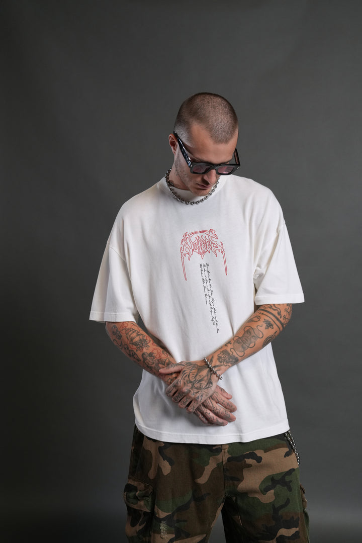 Ant King "Premium" Oversized Tee in Cream