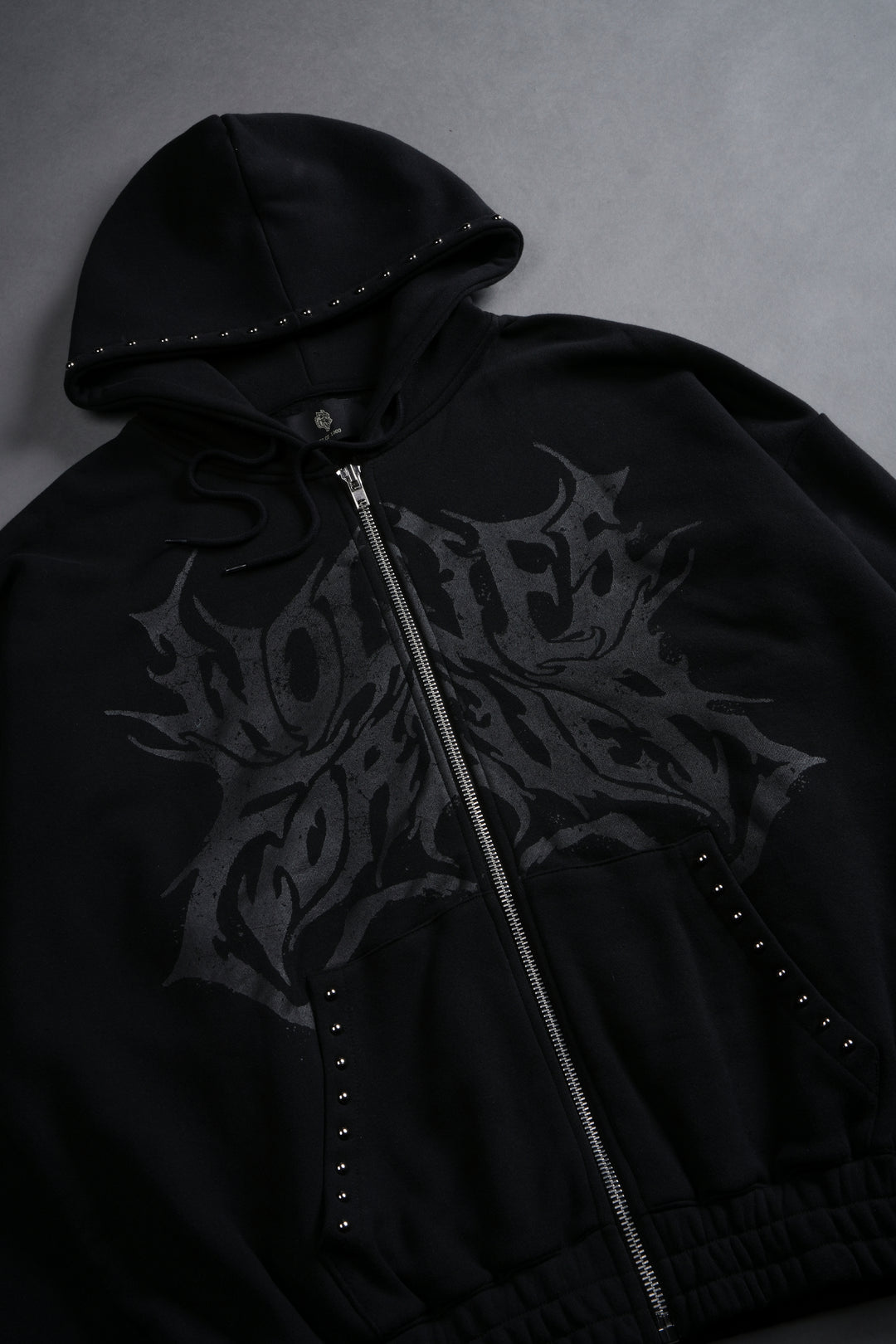 Mourning Star "Chambers" Zip Hoodie in Black