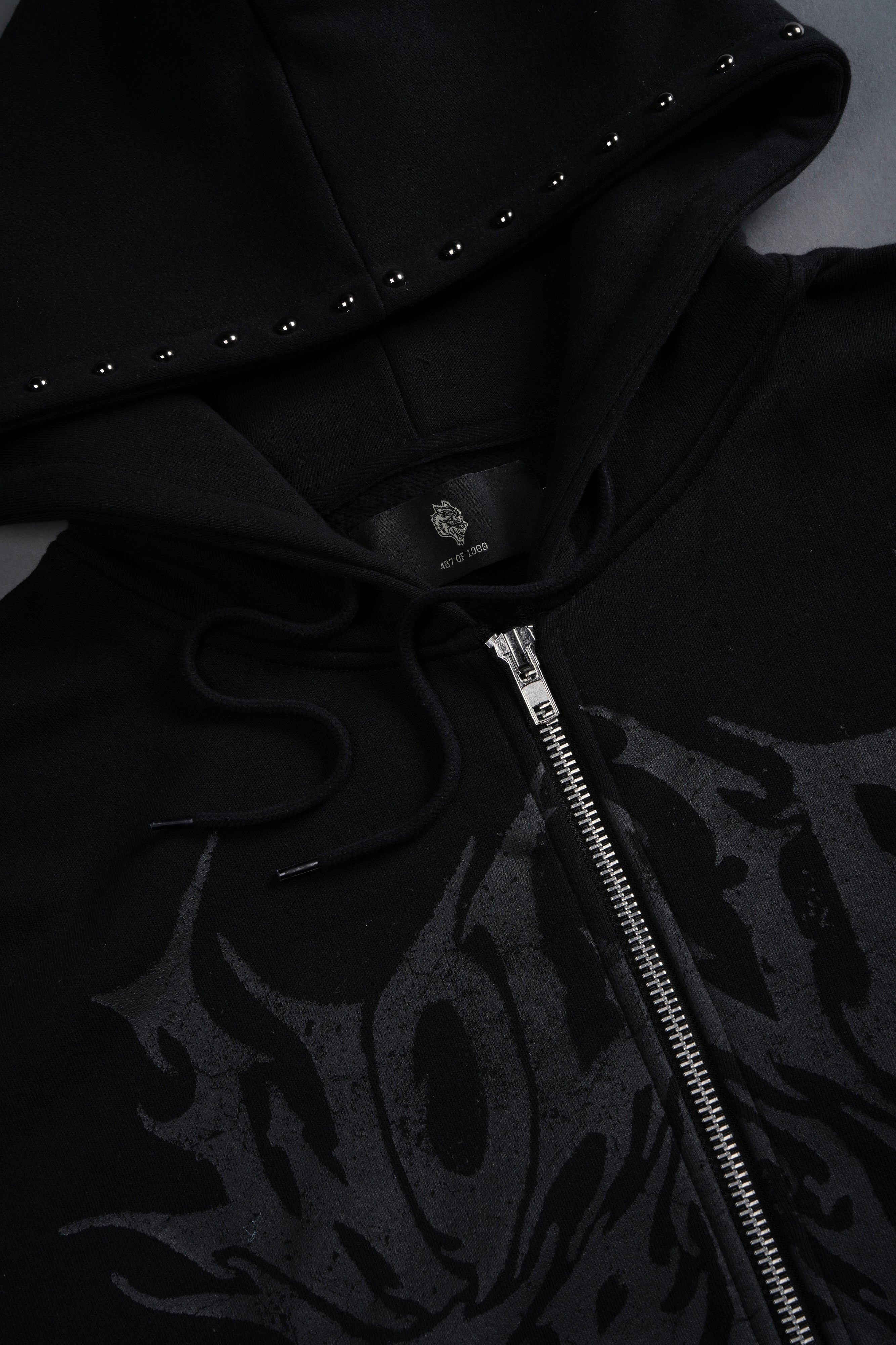Mourning Star "Chambers" Zip Hoodie in Black