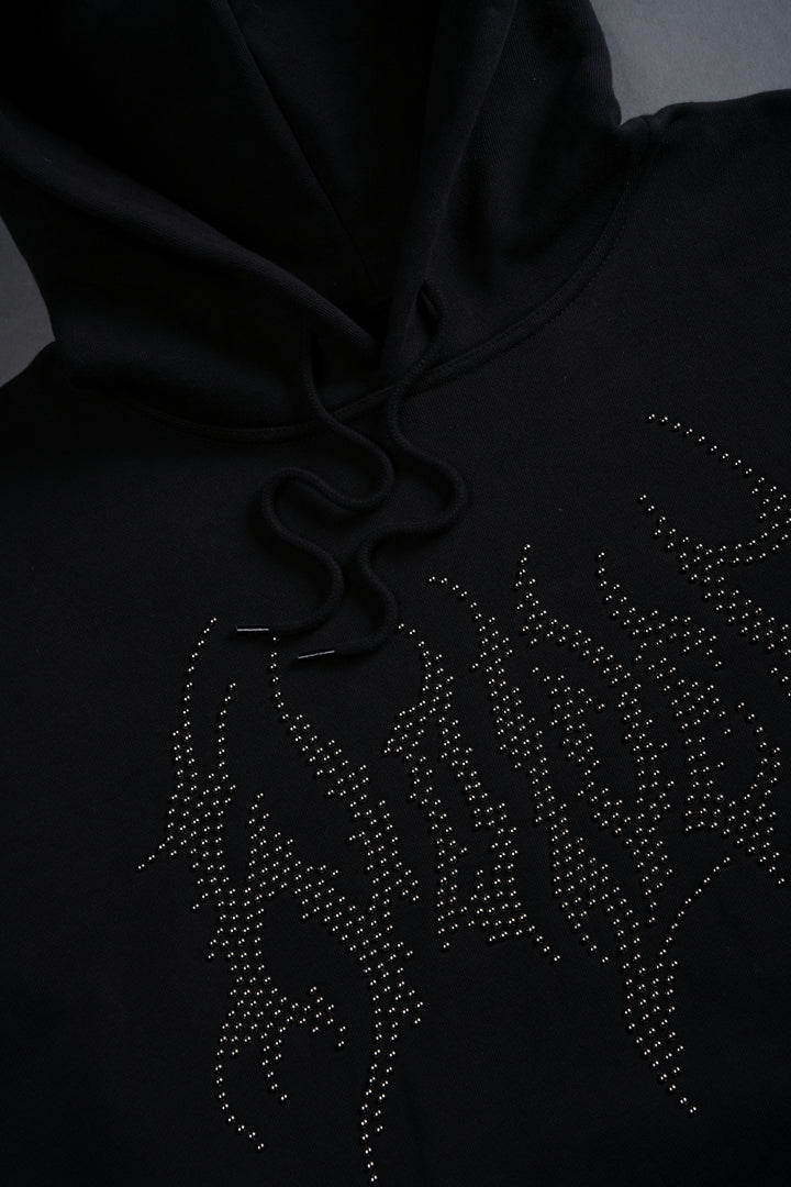 Hesh Stud "Grunge" Hoodie in Black