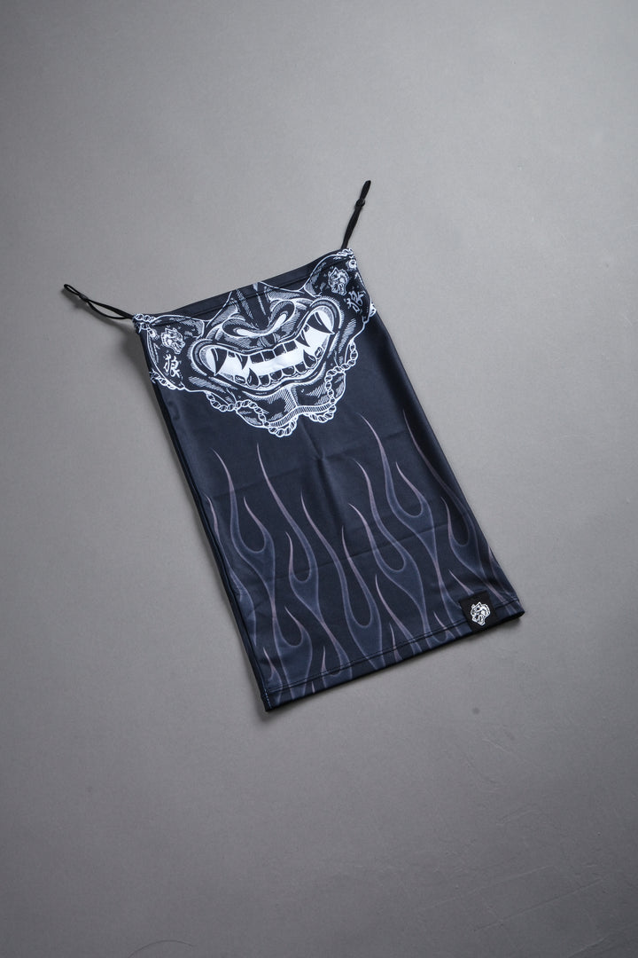 Oni Fire Neck Gaiter in Black