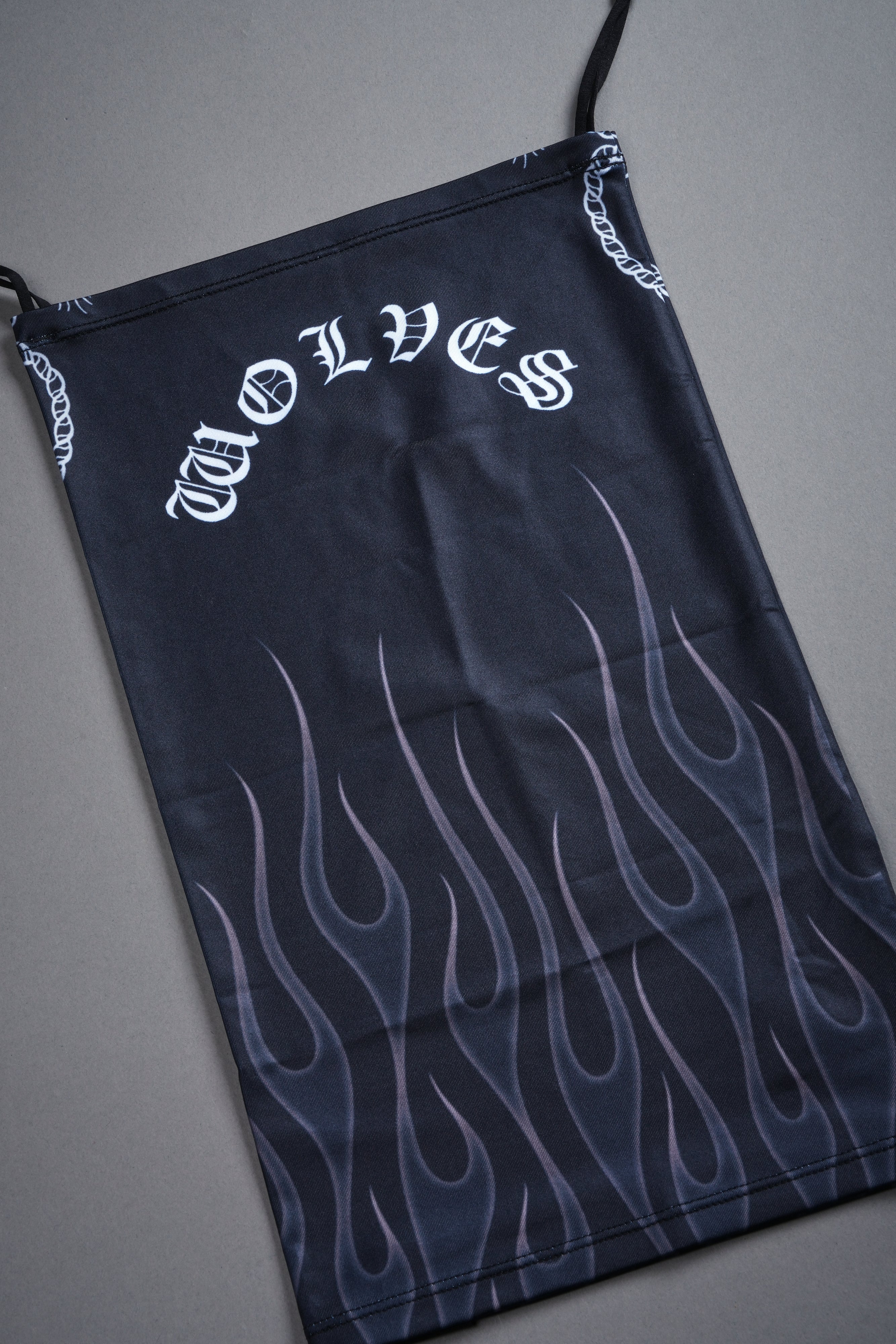 Oni Fire Neck Gaiter in Black