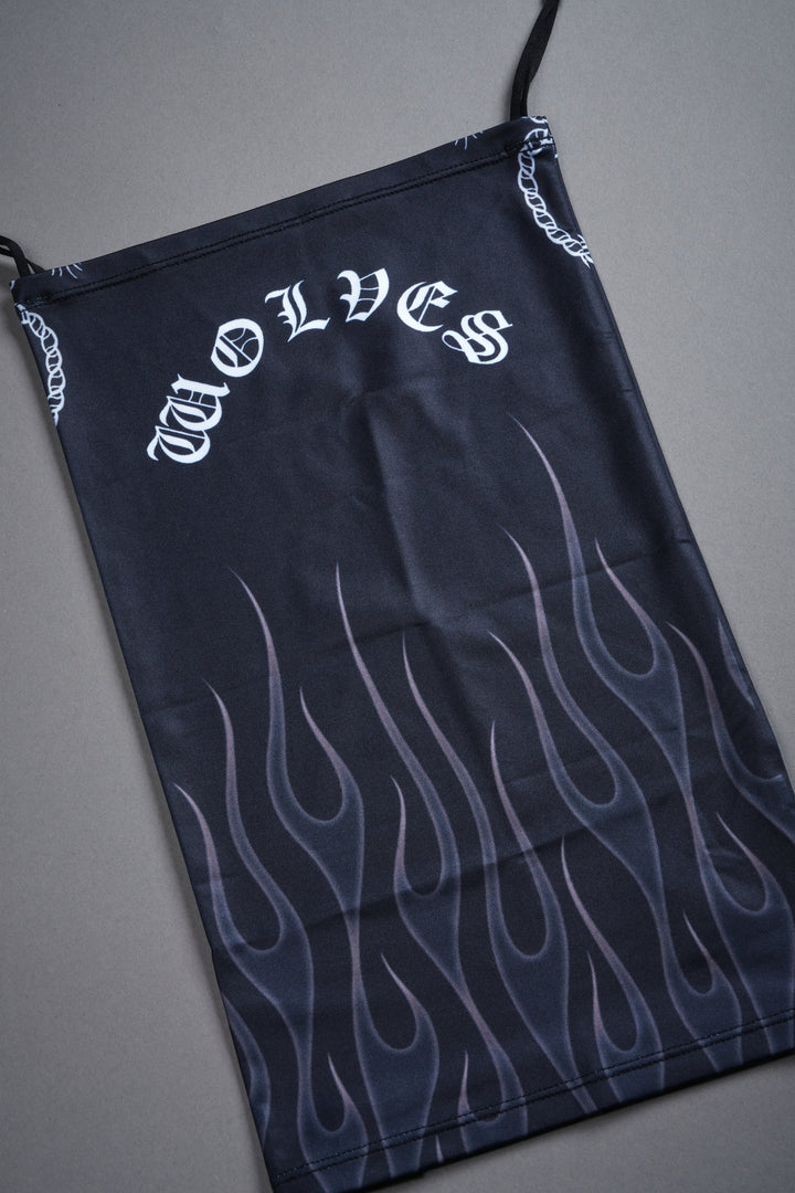 Oni Fire Neck Gaiter in Black