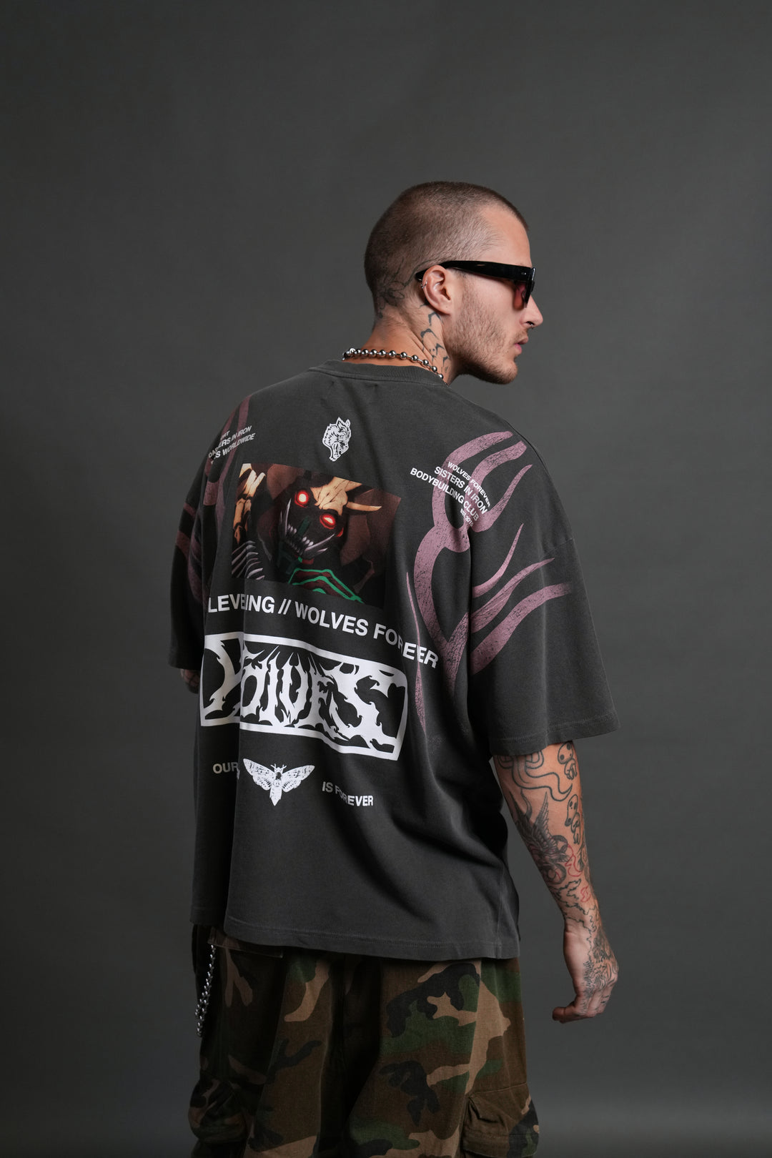 Tusk "Premium" Oversized Tee in Wolf Gray
