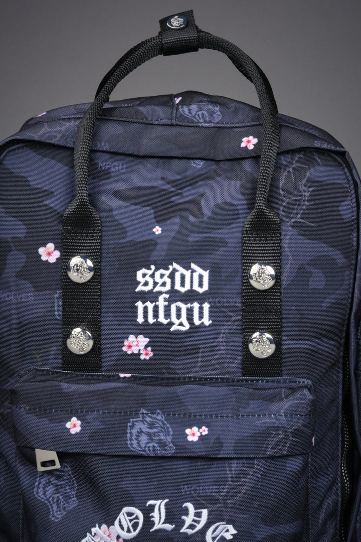 Wolves All Day Backpack in Warrior in a Garden Black Camo