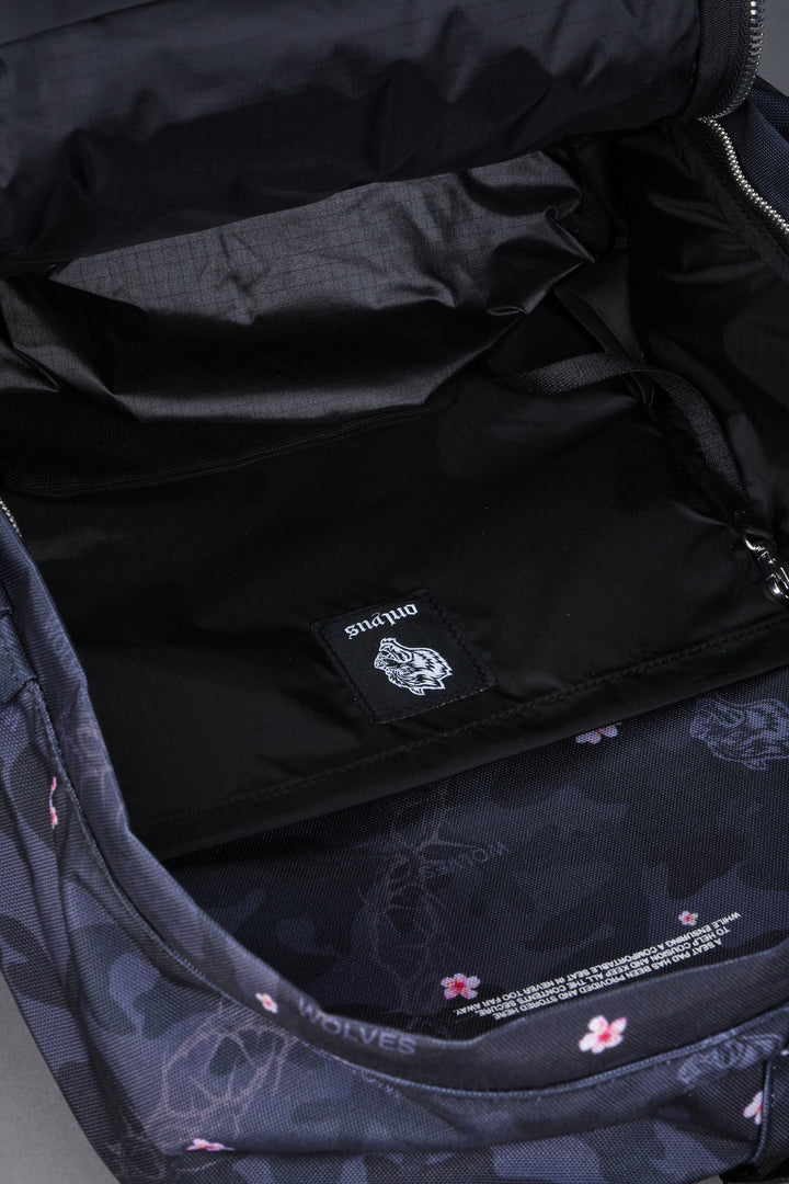 Wolves All Day Backpack in Warrior in a Garden Black Camo