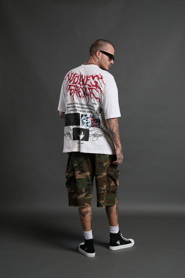 S-Rank "Premium" Oversized Tee in Cream