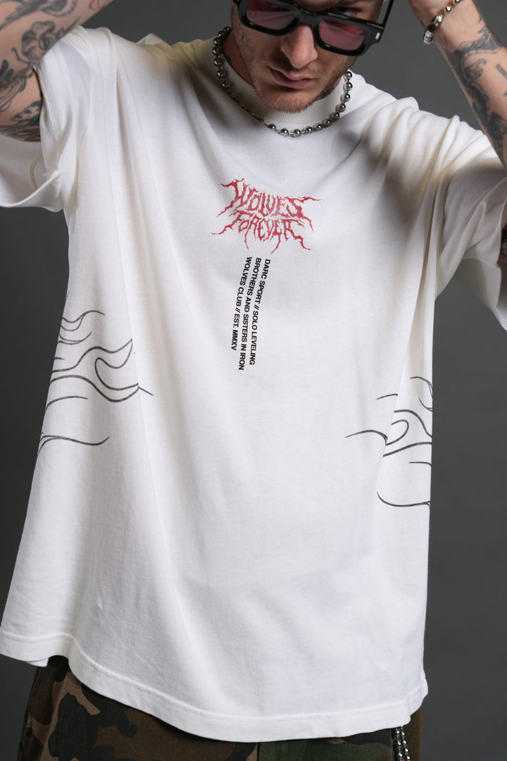 S-Rank "Premium" Oversized Tee in Cream