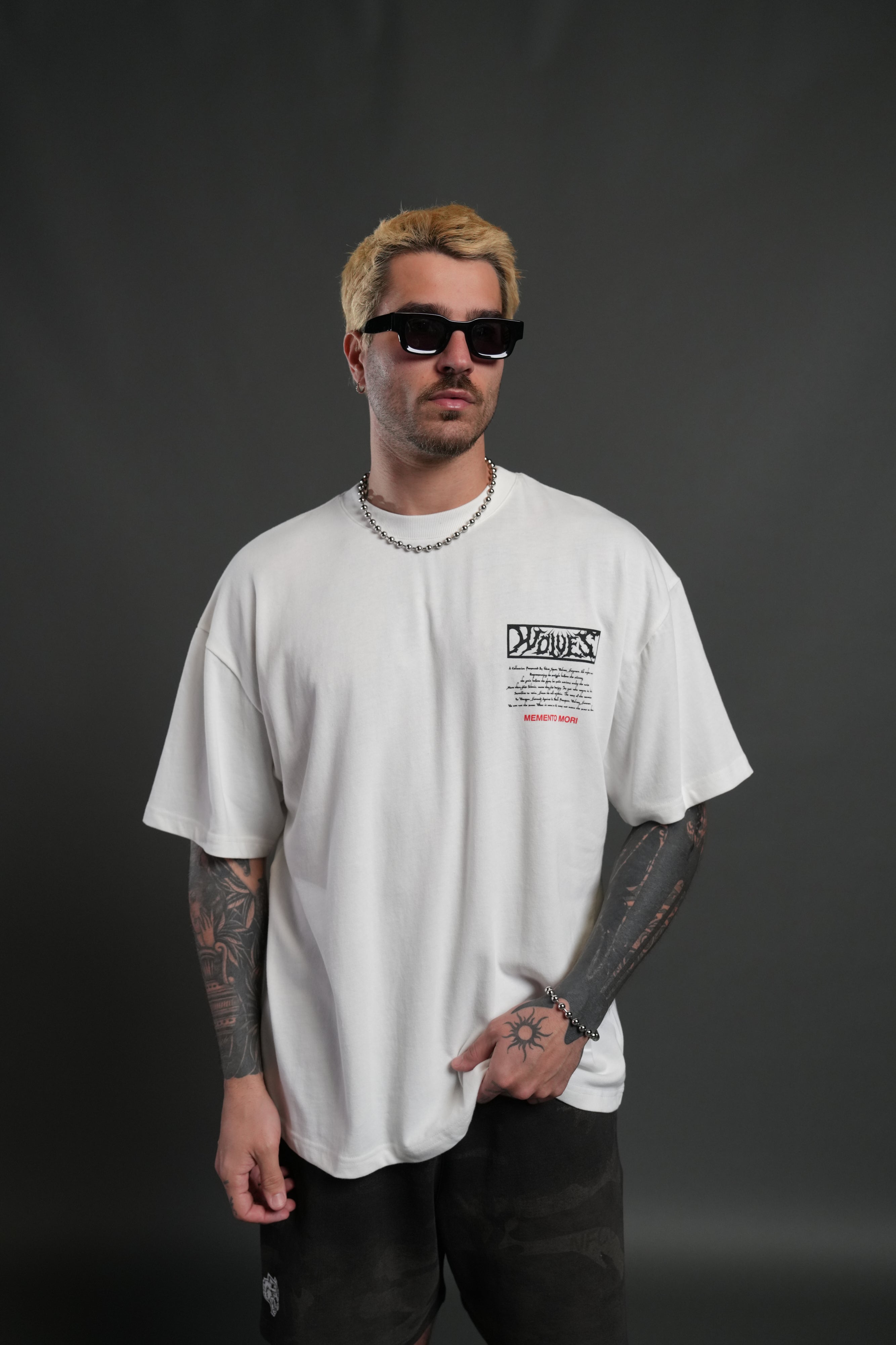 Create V2 "Premium" Oversized Tee in Cream