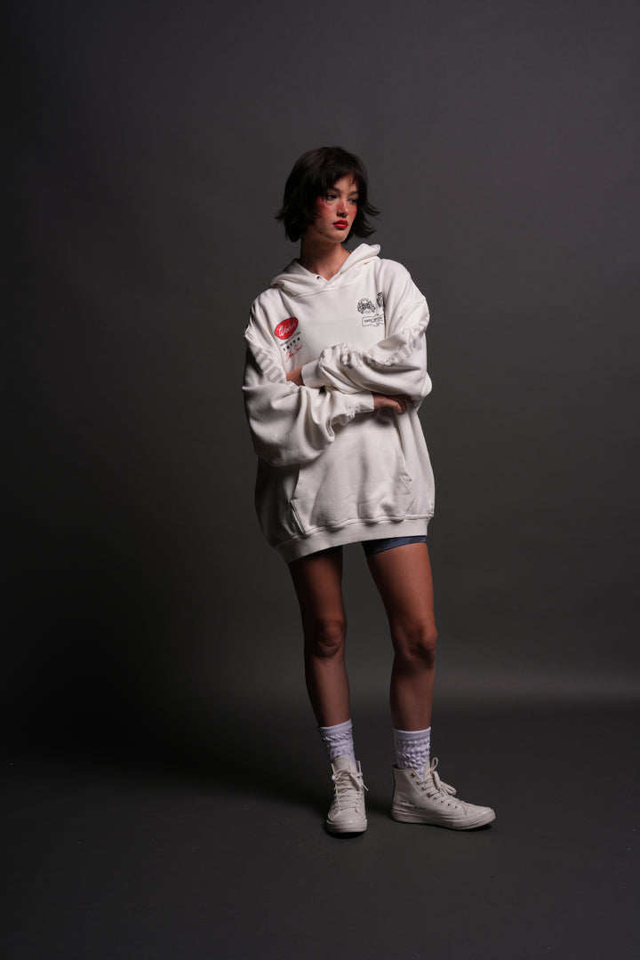 Us Forever "Pierce" Hoodie in Cream