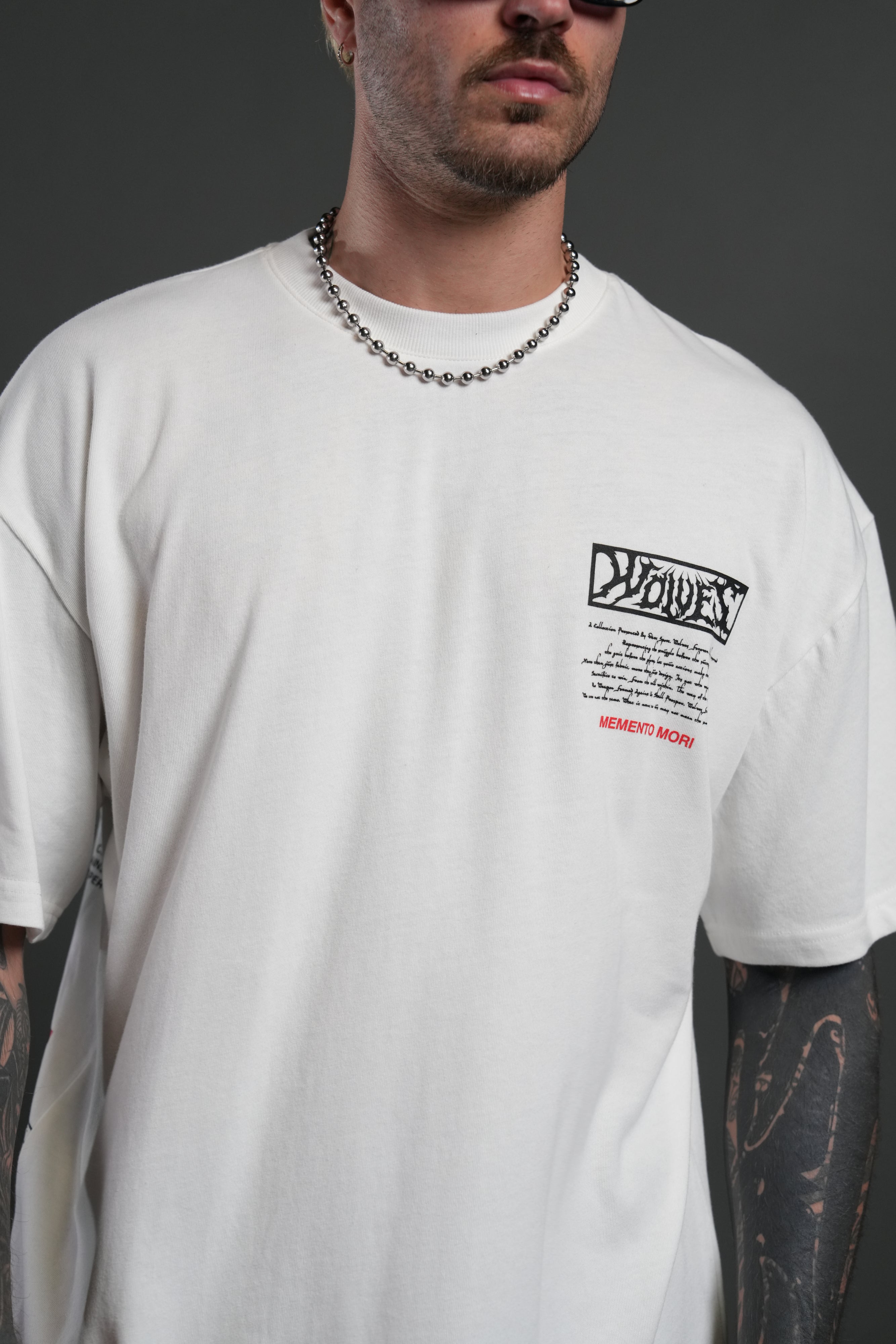 Create V2 "Premium" Oversized Tee in Cream