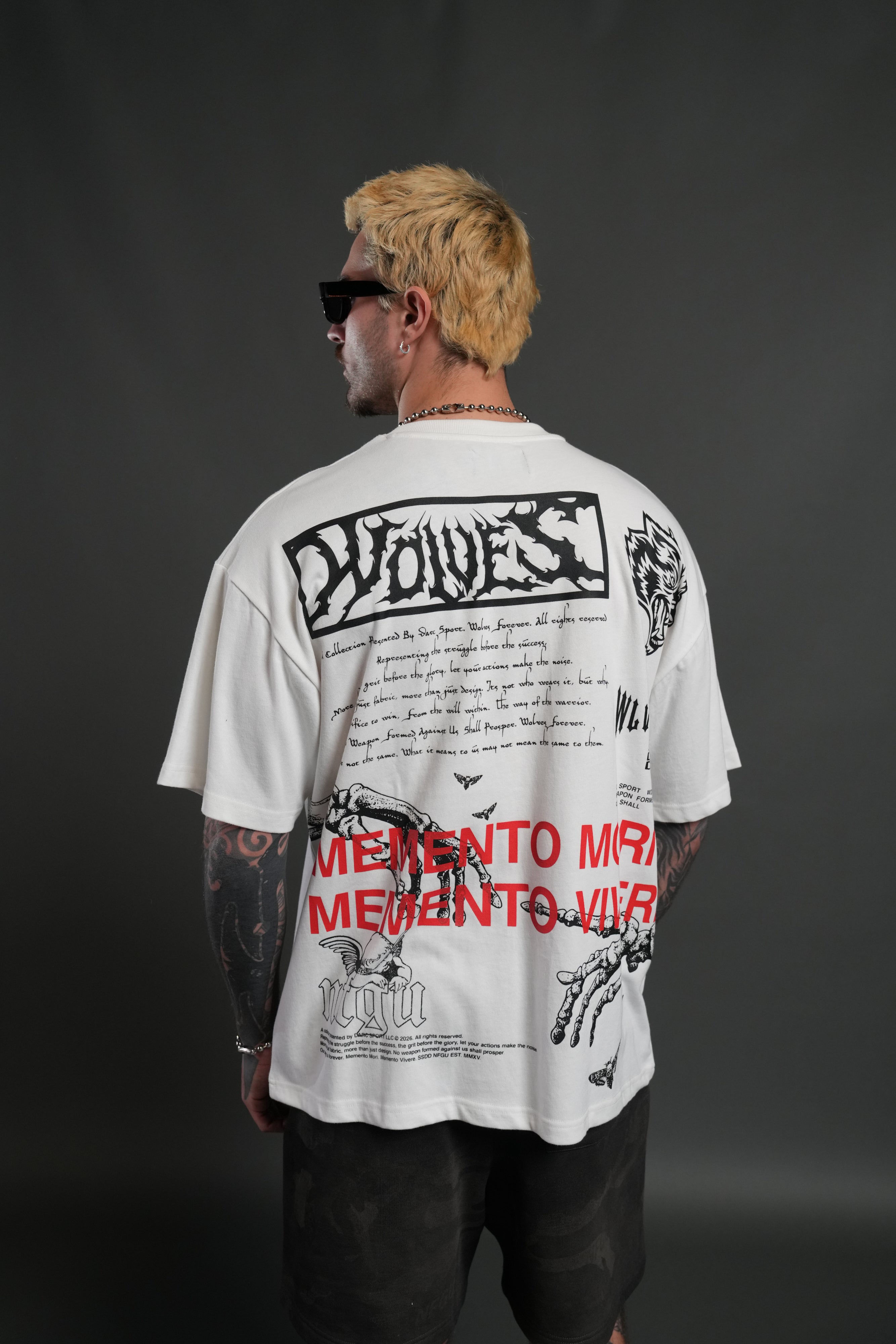 Create V2 "Premium" Oversized Tee in Cream